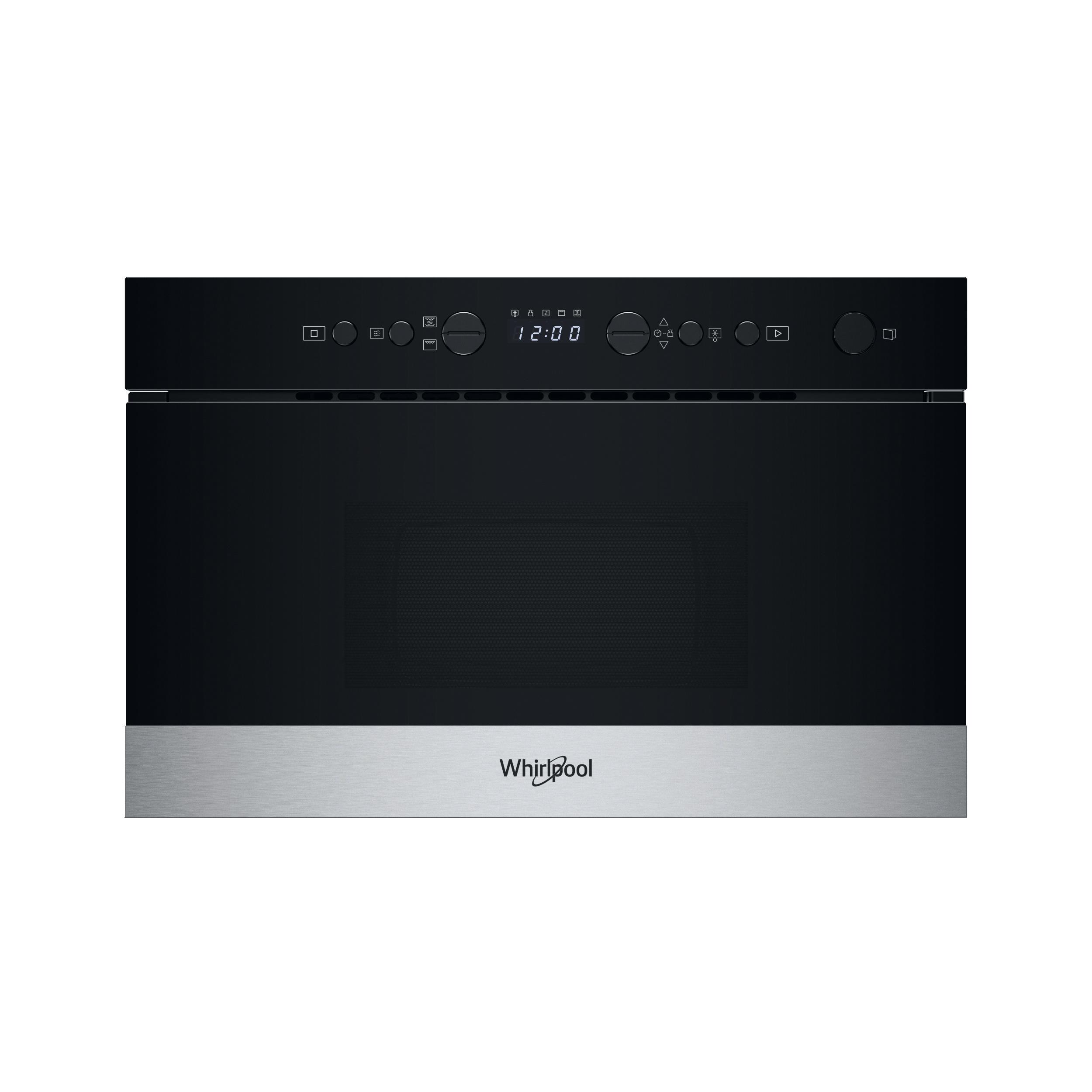Whirlpool Micro-ondas Encastre WMN574BX Aço inoxidável Eletrónico 22 MO + Função Grill 750 Frontal