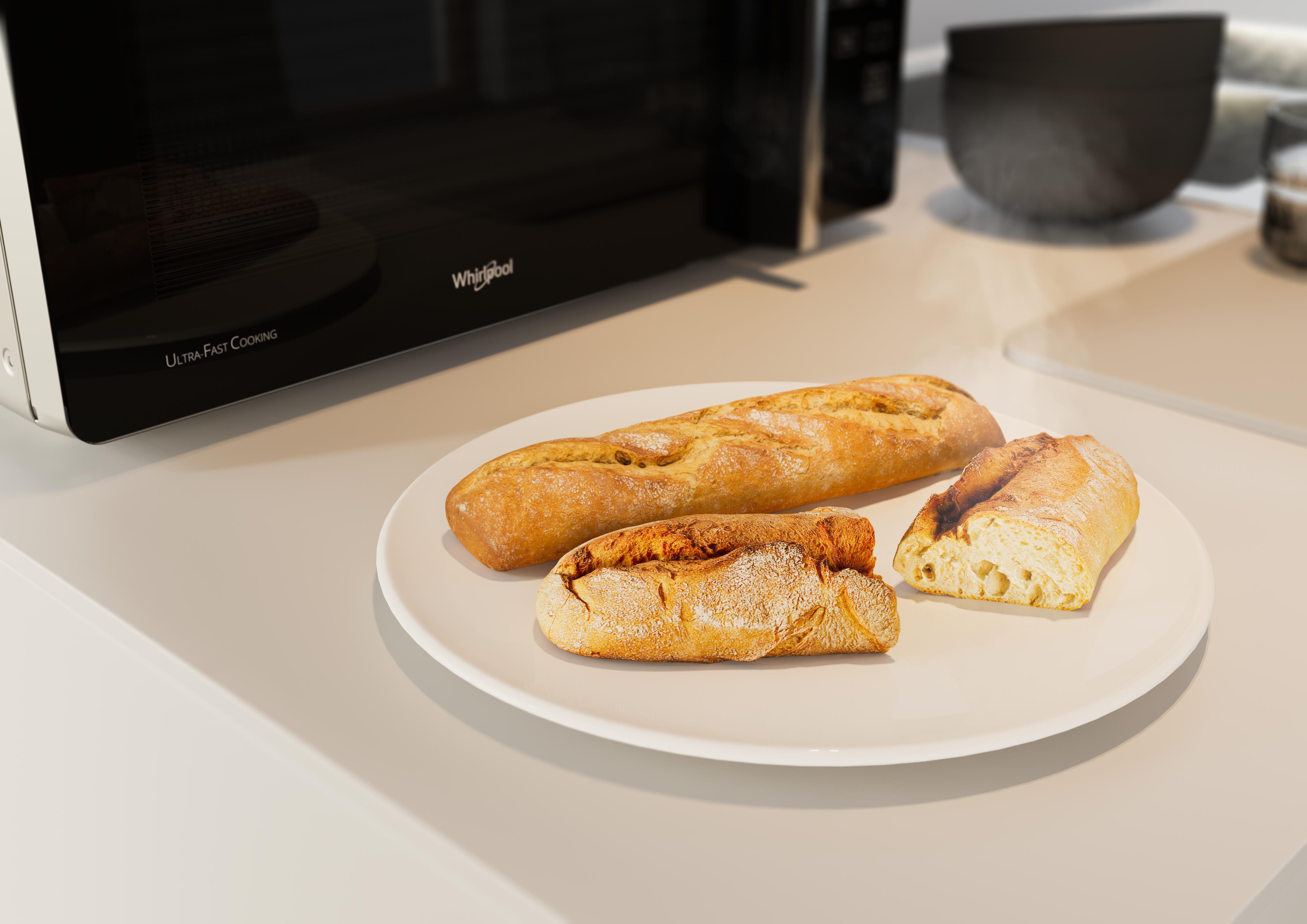 Whirlpool Microondas Libre instalación MCP 349 SL Plata Electrónico 25 MW-Combi 800 Perspective