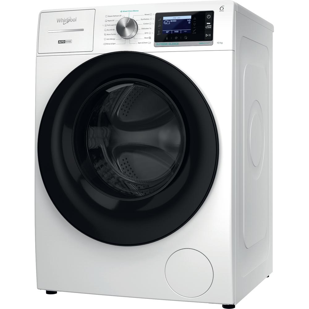 Whirlpool Pesumasin Vabaltseisev W8 09AD SILENCE EE Valge Eestlaetav A Perspective