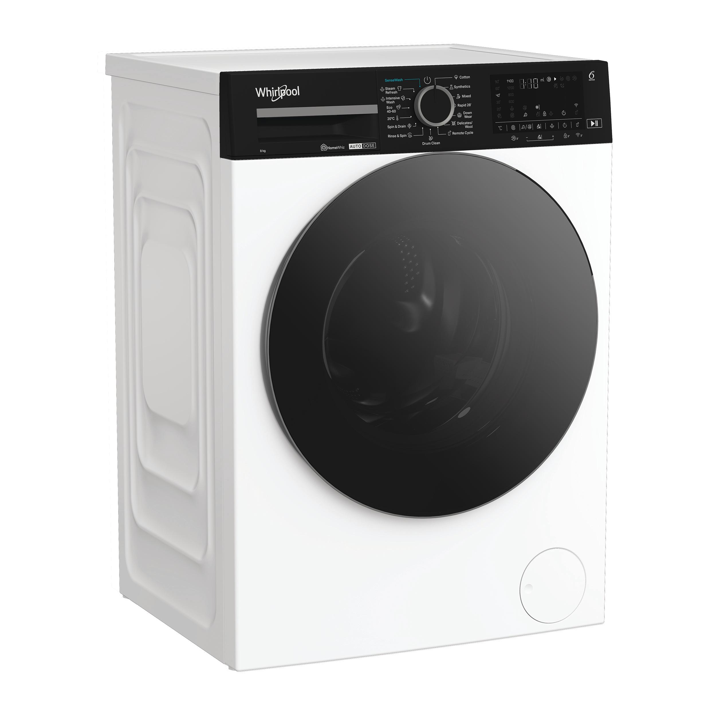 Whirlpool Mosógép Szabadonálló WPM 87W ADS EE Fehér Elöltöltős A Perspective