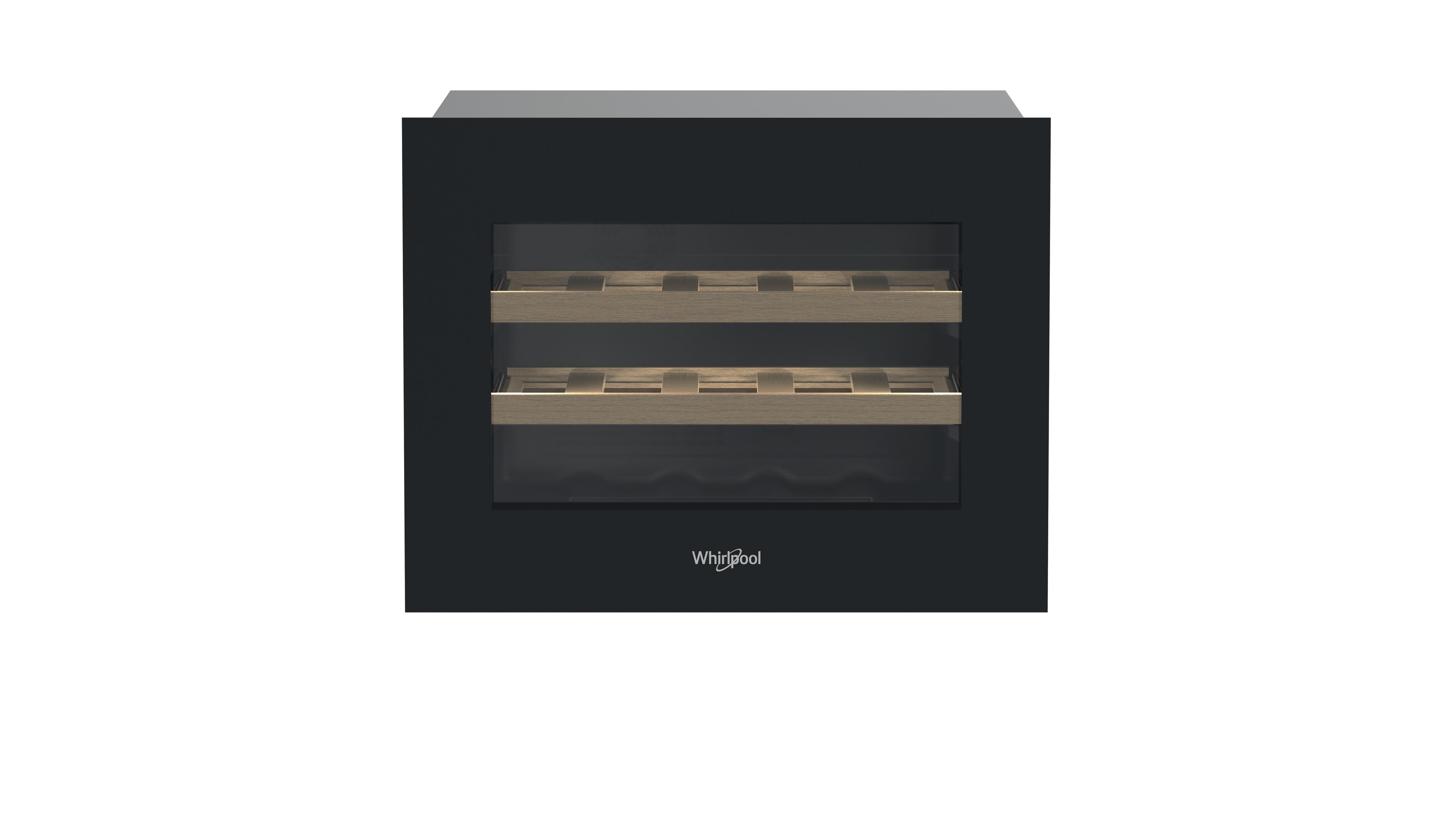 Whirlpool Wijnbewaarkast Inbouw WHW45S2B Zwart Frontal