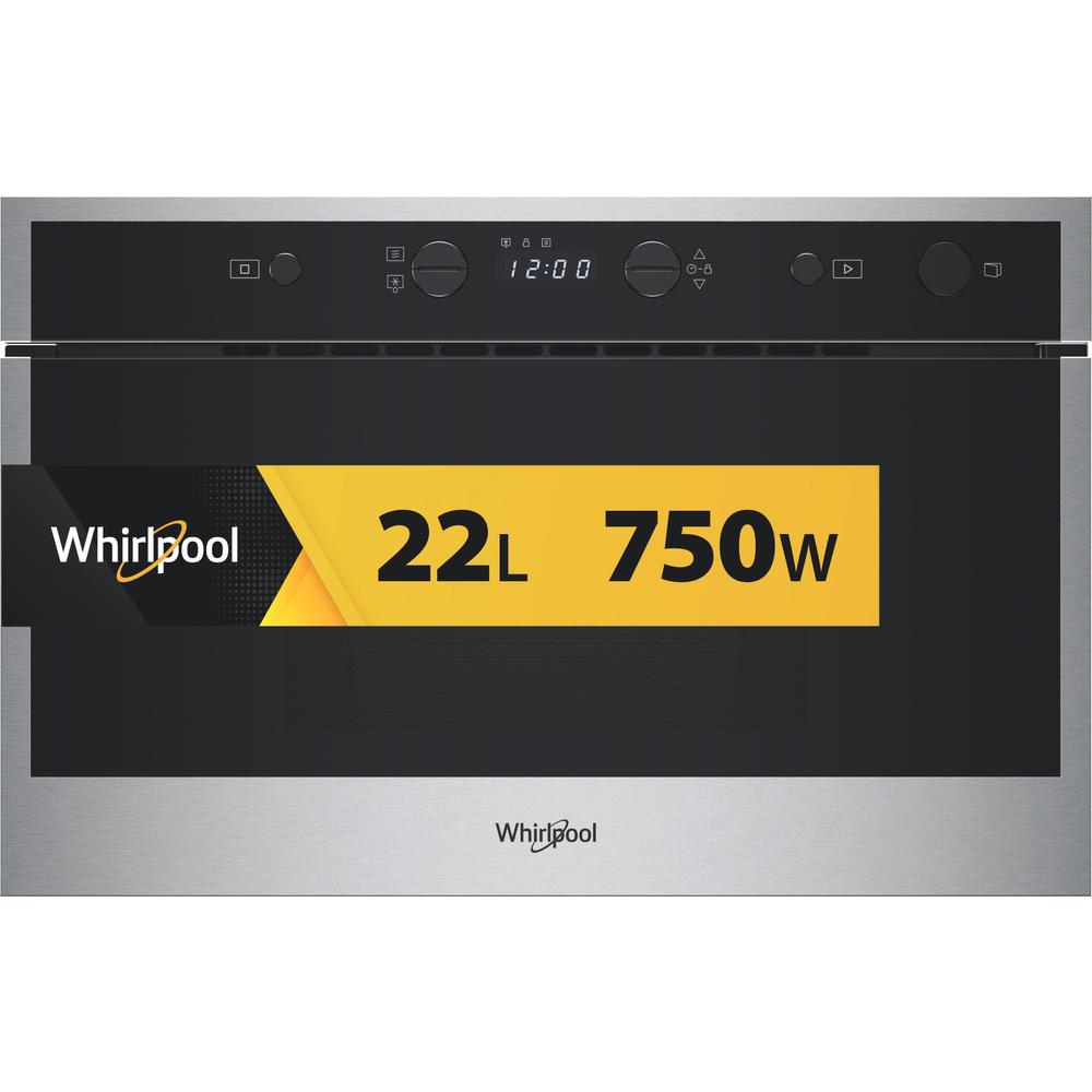 Whirlpool Микровълнова Вграден WMN461BX Неръждаема стомана Електронно 22 Само МВ 750 Frontal
