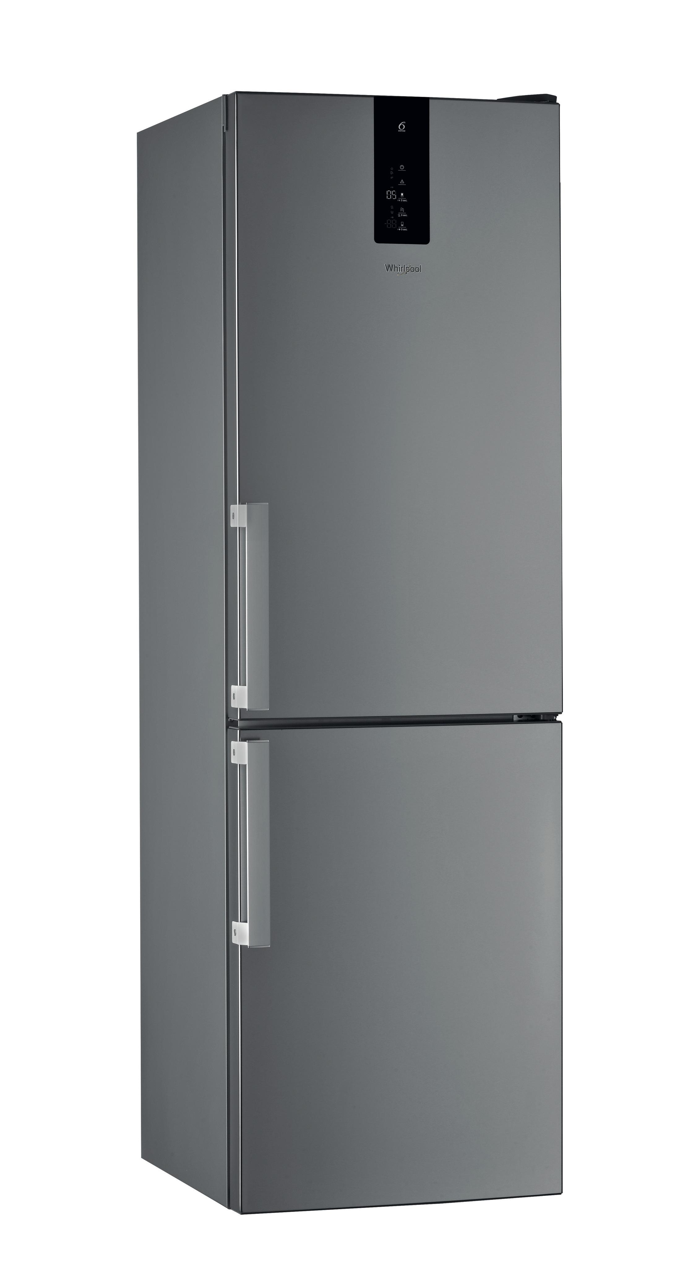 Whirlpool Racitor-congelator combinat Independent W9 821A OX H Optic Inox 2 doors Perspective