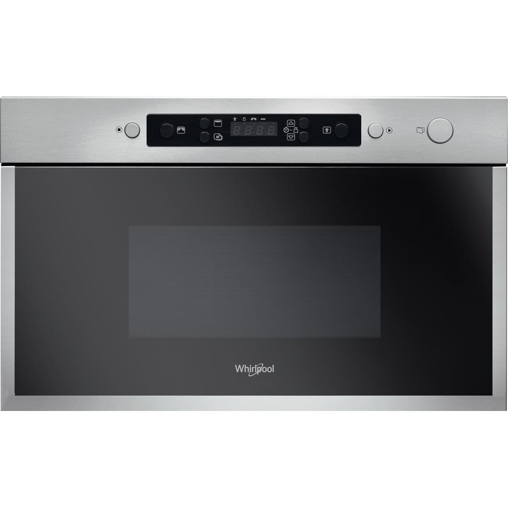 Whirlpool Mikrowelle Einbaugerät WMBN5 R3 PT Edelstahl Elektronisch 22 Mikrowelle+Grill 750 Frontal