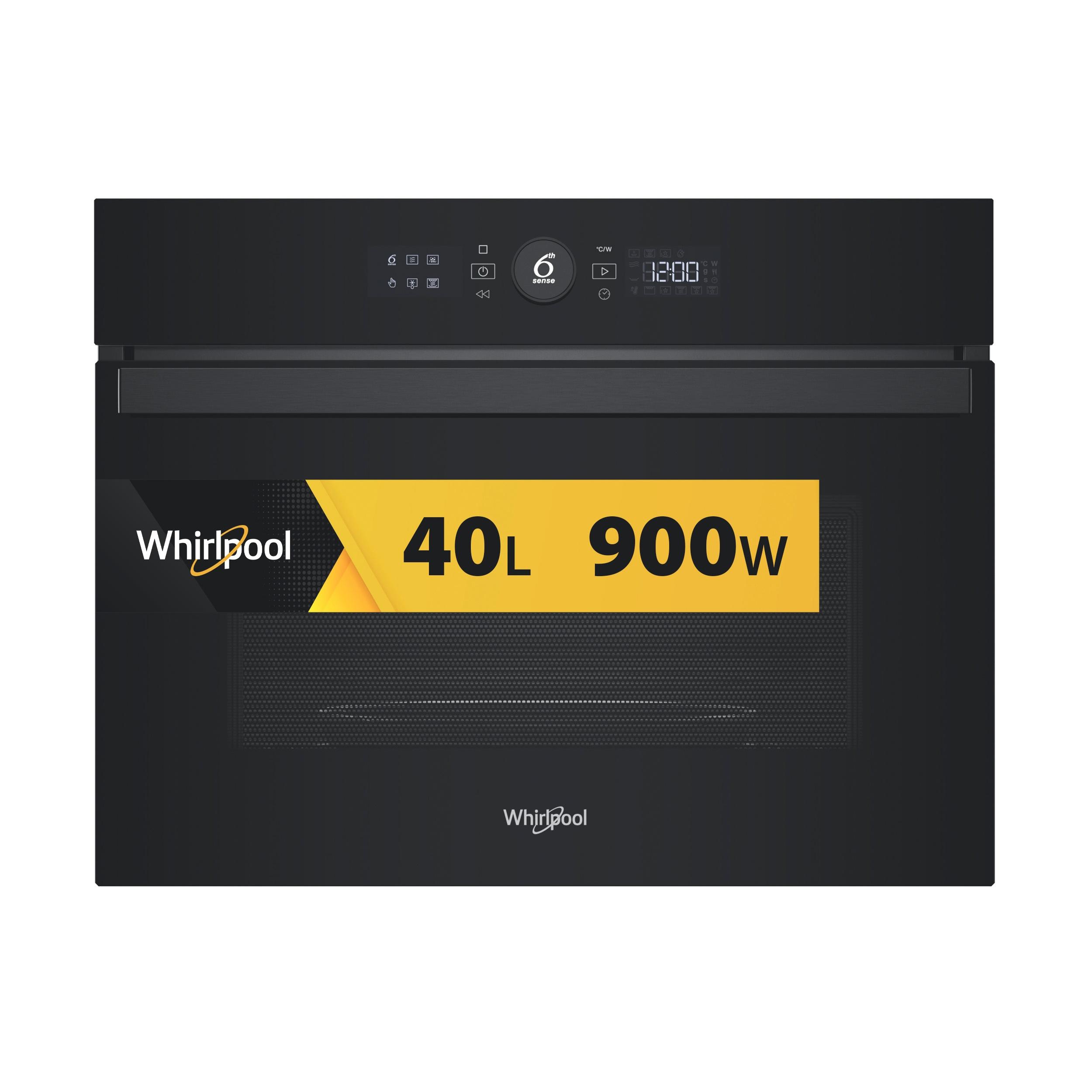 Whirlpool Mikrohullámú sütő Beépíthető WMW47HMB Fekete Elektromos 40 Mikrohullám-Kombi 900 Hero image