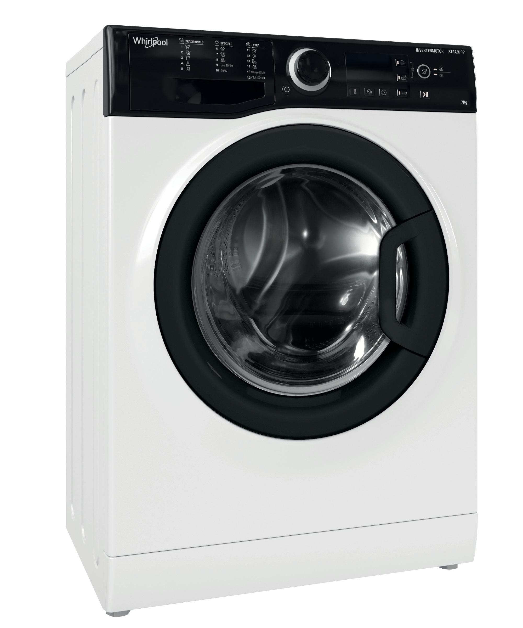 Whirlpool Maşină de spălat rufe Independent WRSB 7259 BB EU Alb Încărcare frontală B Perspective