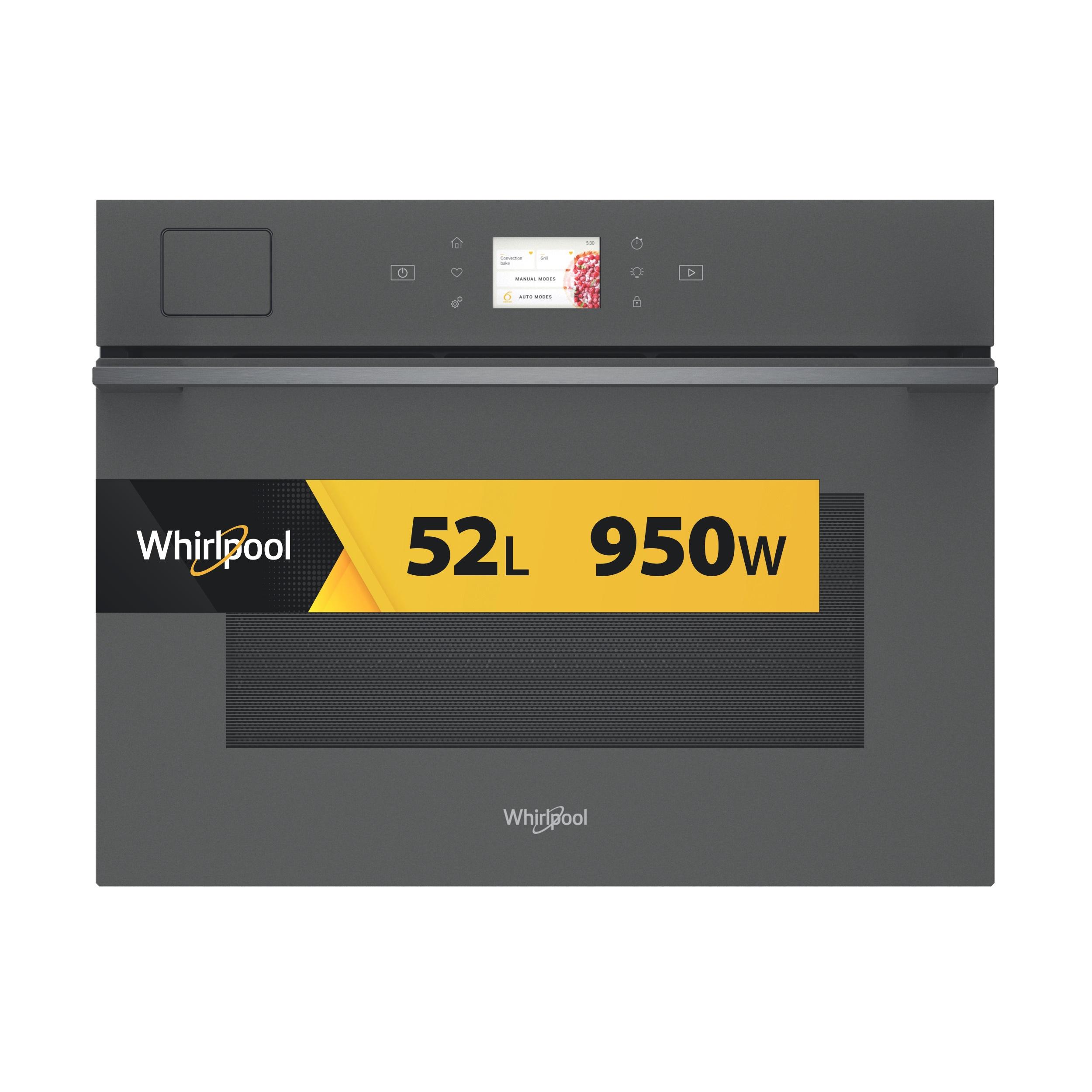 Whirlpool Φούρνος μικροκυμάτων Εντοιχιζόμενο WCT11A9FHTSSMA Stardust grey matte Ηλεκτρονικός 53 Συνδυασμός Μικροκύματα-Grill 950 Frontal