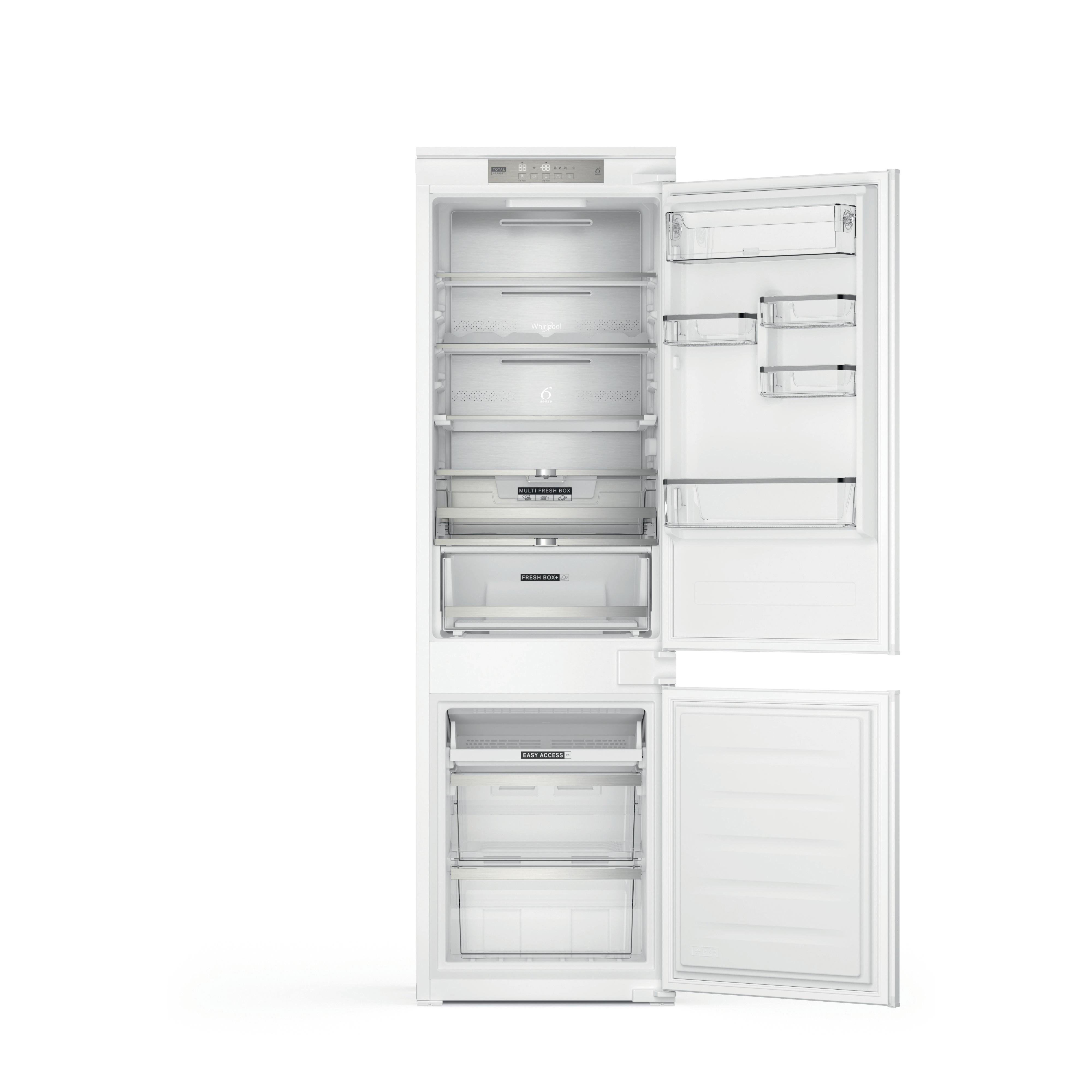 Whirlpool Réfrigérateur combiné Encastrable WHC18 T574 P Blanc 2 portes Frontal open