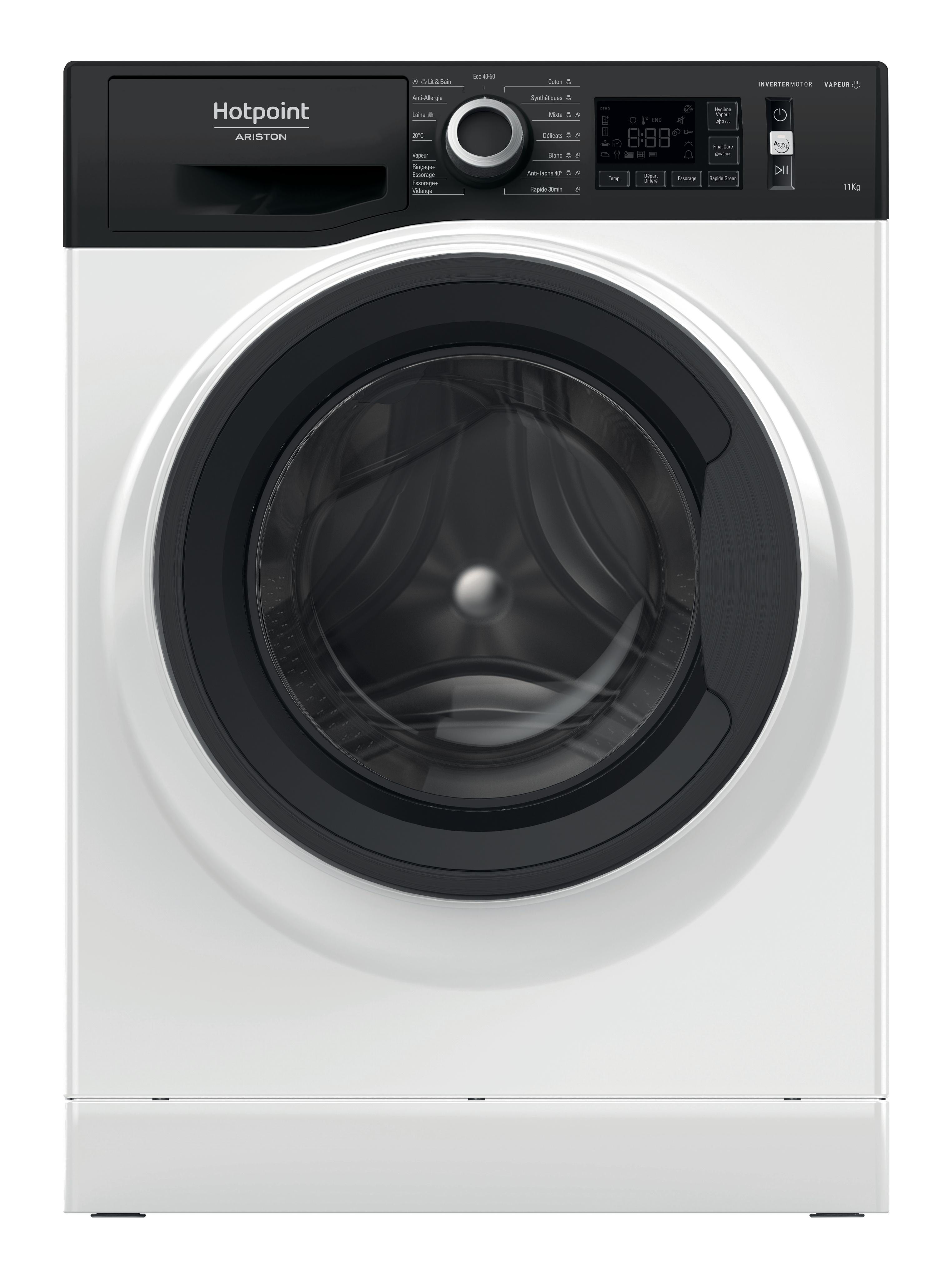 Hotpoint_Ariston Lave-linge Pose-libre CNWB 11489 WBMVA FR Blanc Lave-linge frontal A Frontal