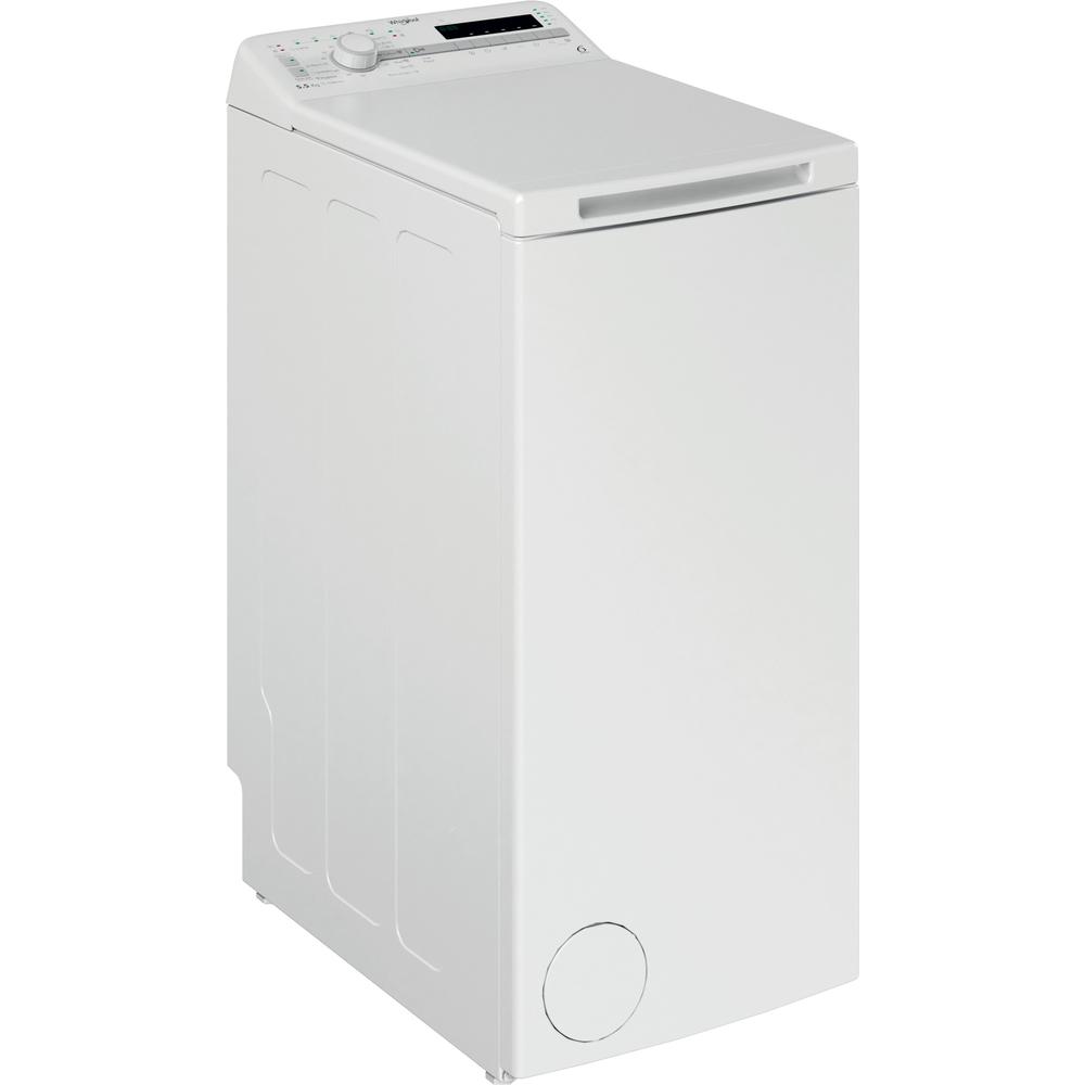 Whirlpool Πλυντήριο ρούχων Ελεύθερο TDLR 55140S EU Λευκό Top loader C Perspective