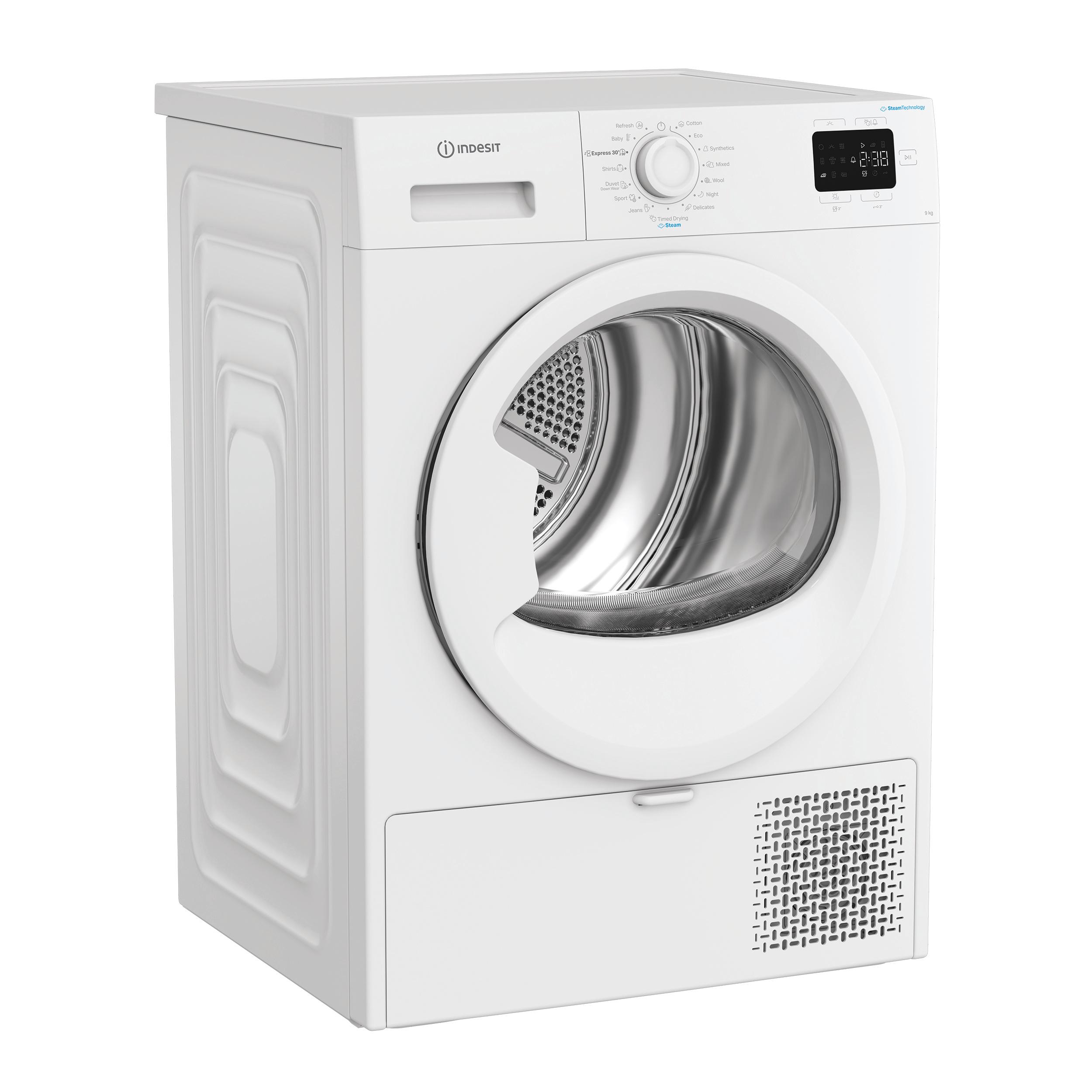 Sèche-linge pompe à chaleur Indesit : Posable, 9,0 kg - C YD 94D WW EE