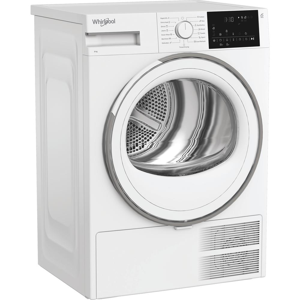 Whirlpool Tørretumbler D8 6BDWW EE Hvid Perspective