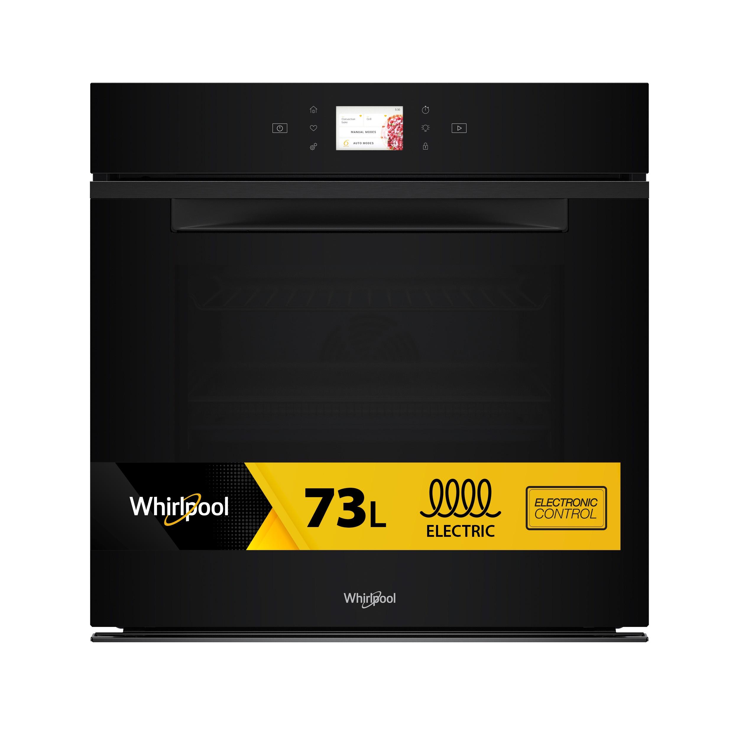 Whirlpool W11 built-in electric oven: black colour, 73 litres, self-cleaning - WOI118HT2SBA