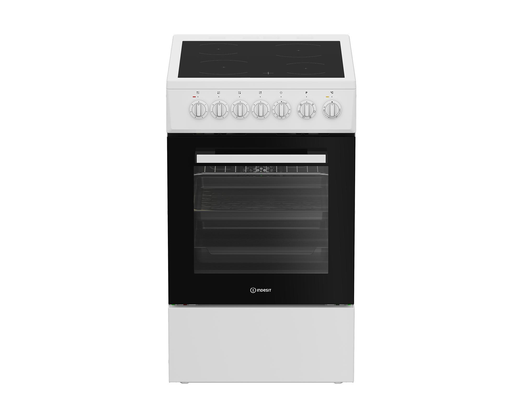 Indesit Plīts IS5V5GSW/P Balts Elektriskā Frontal