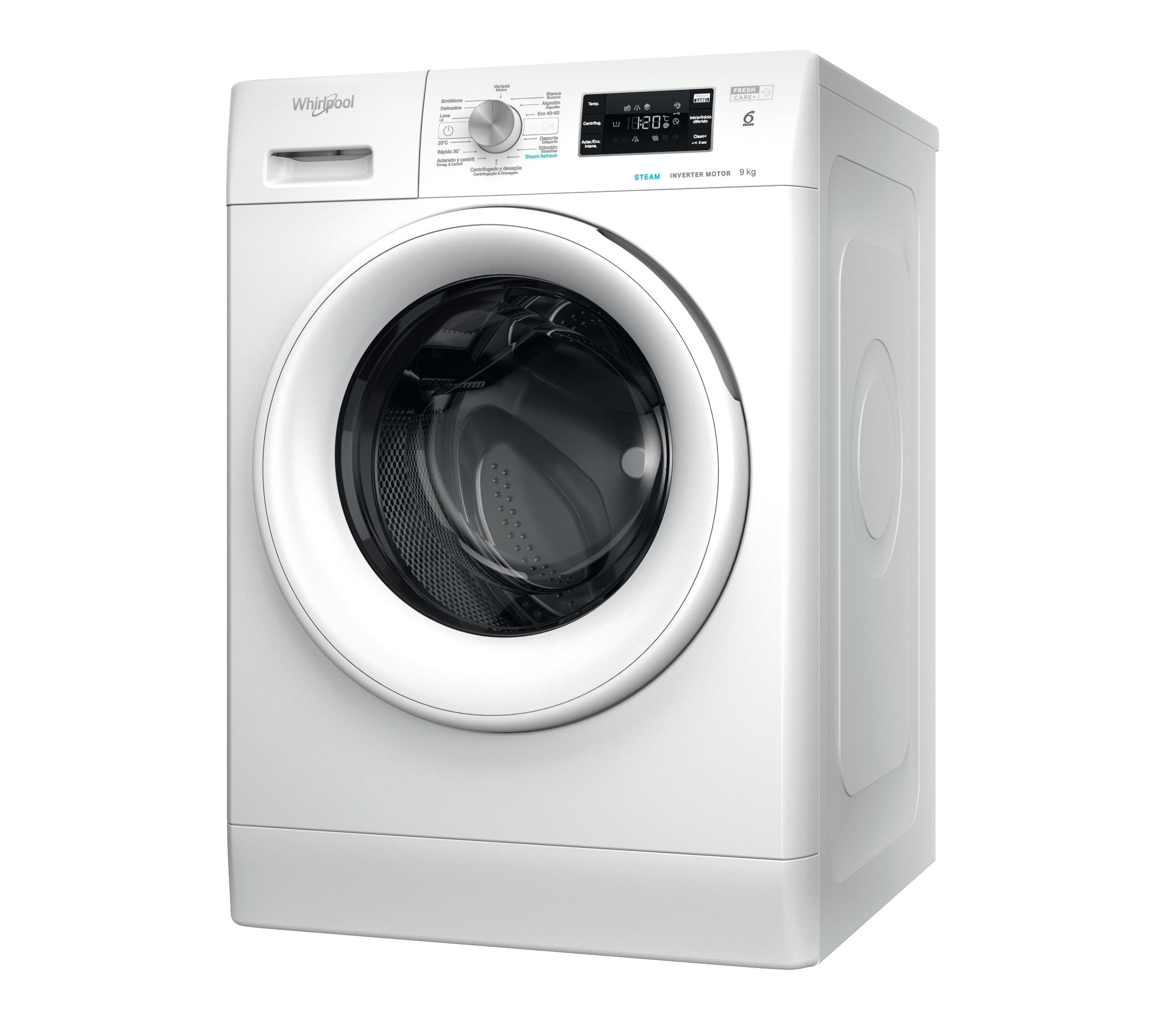 Whirlpool Lavadora Libre instalación FFB 9489 WV SPT Blanco Cargador frontal A Perspective