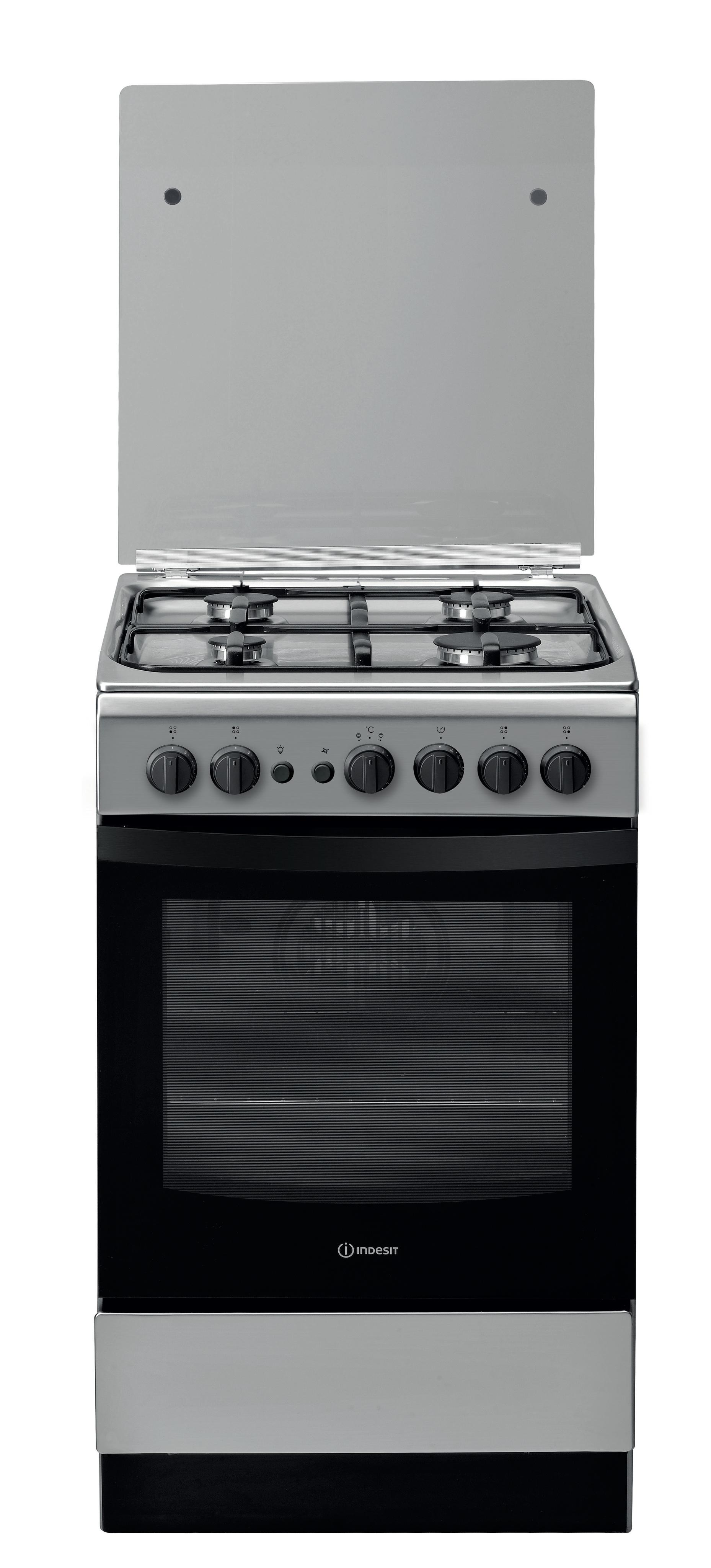 Indesit Plīts IS5G1PMX/E/1 Inox Gāzes Frontal