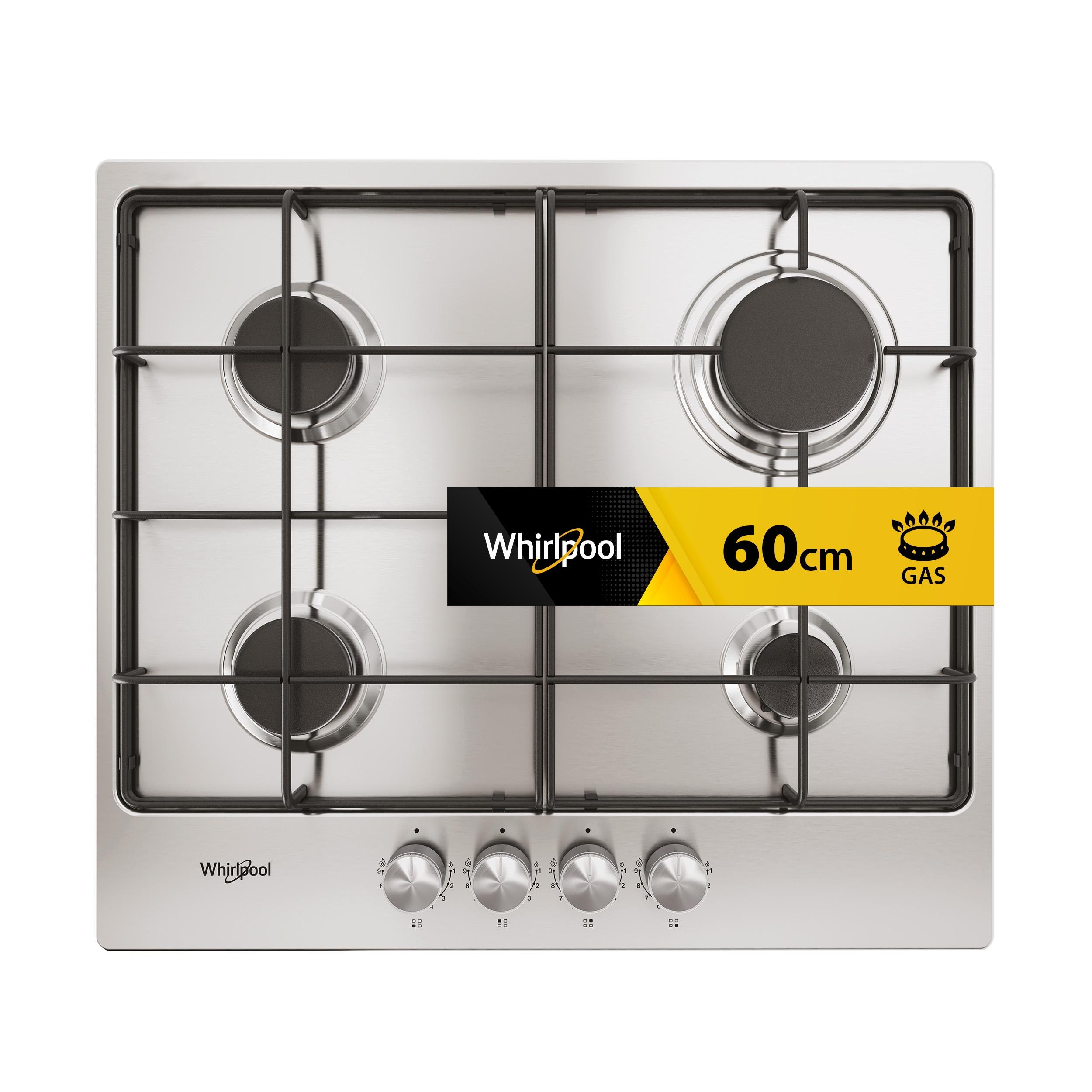 Whirlpool Варильна поверхня TKRL 650 IX Нержавіюча сталь Газова Frontal