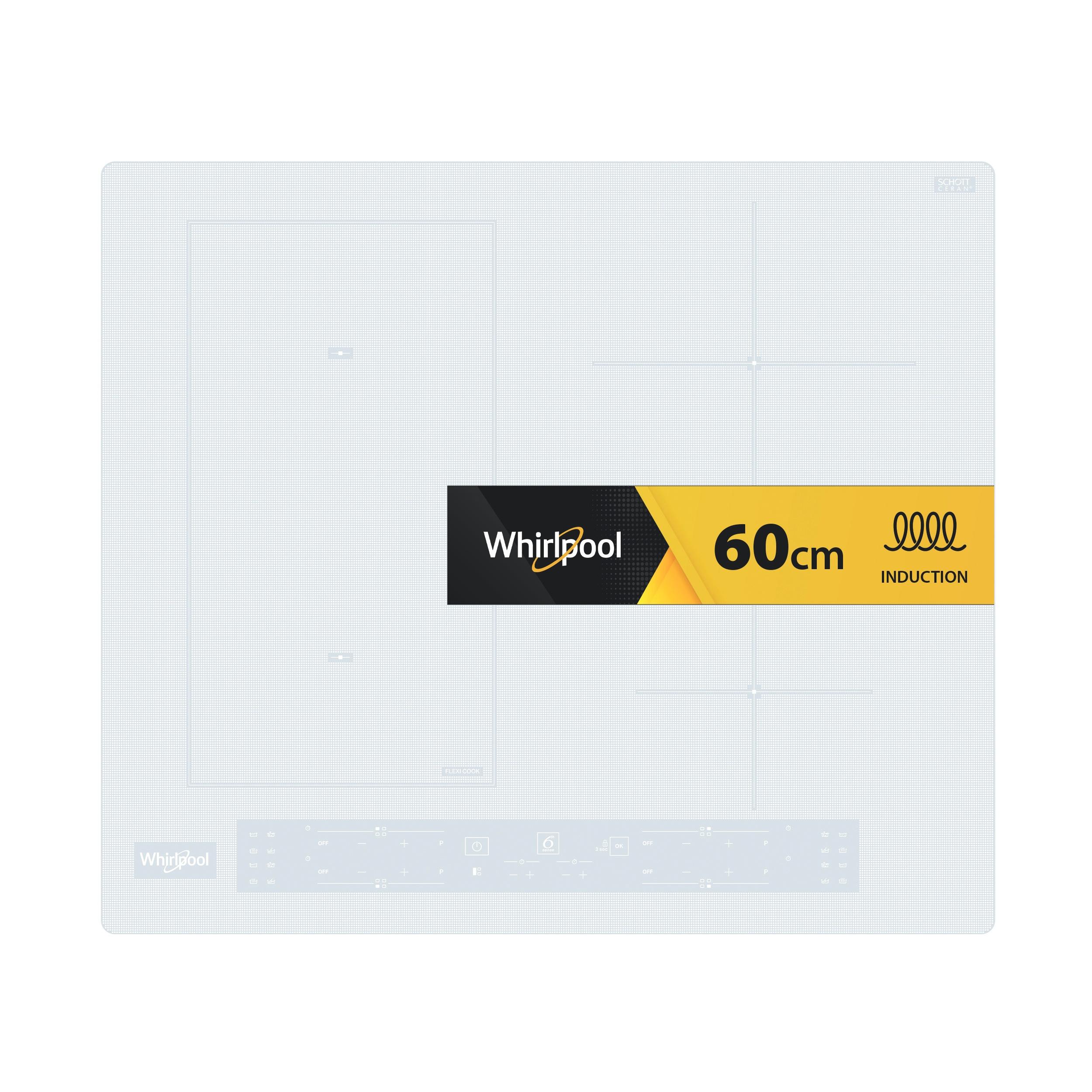 Whirlpool Paviršius WL B4560 NE/W Balta Induction vitroceramic Frontal