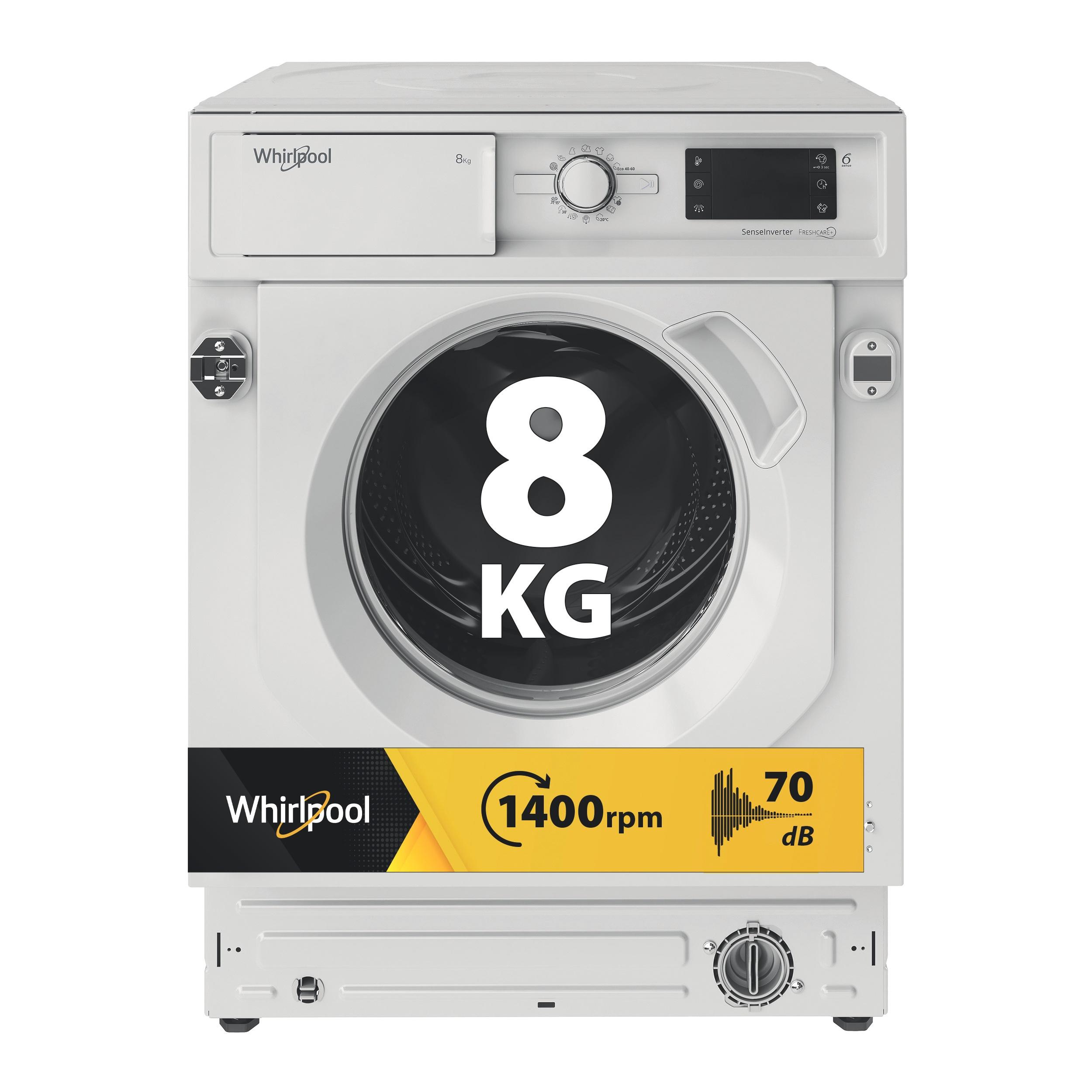 Whirlpool Maşină de spălat rufe Încorporabil BI WMWG 81485E EU Alb Încărcare frontală B Hero image
