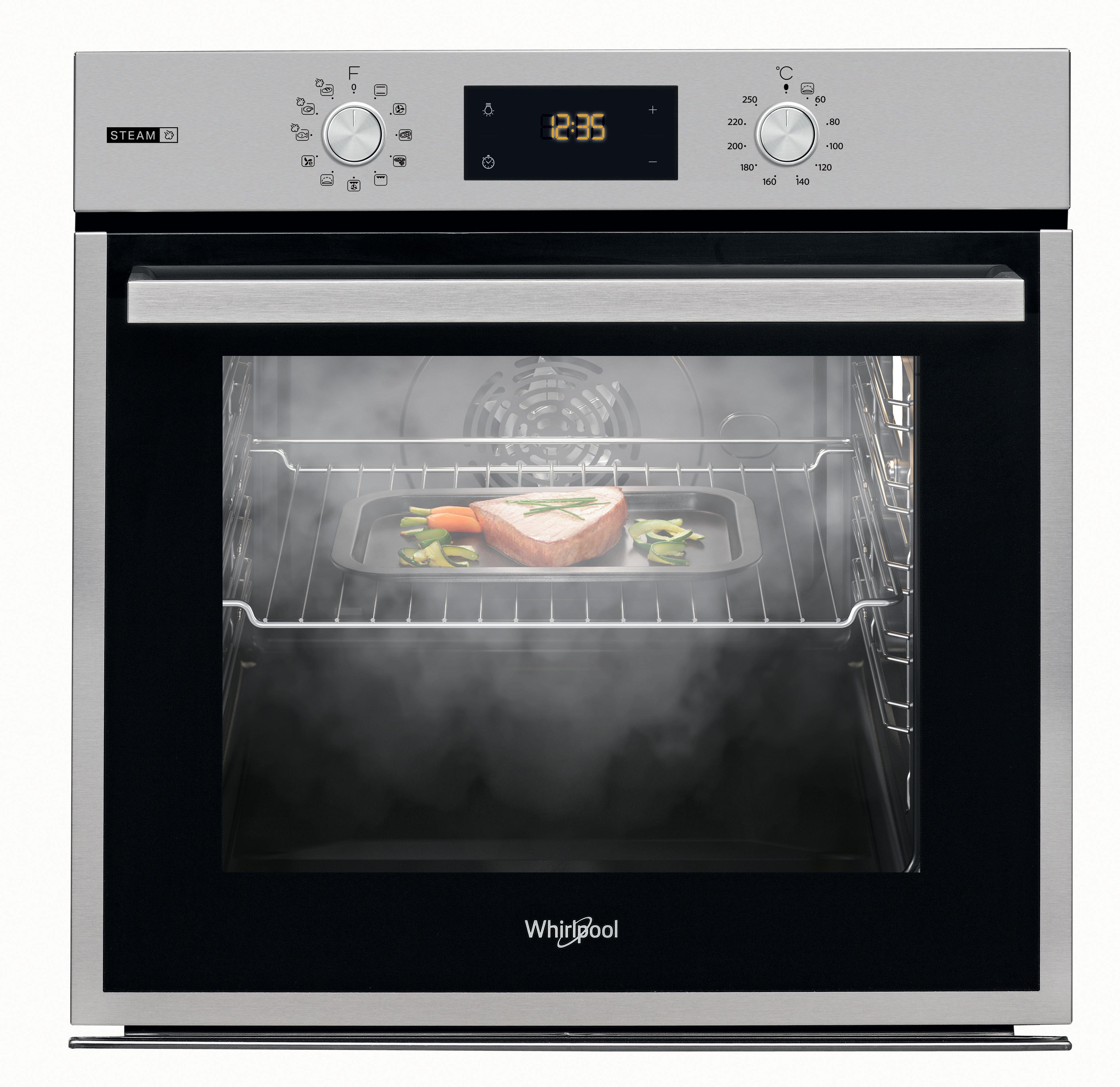 Електрическа парова фурна за вграждане Whirlpool: цвят инокс - OAS KN8V1 IX