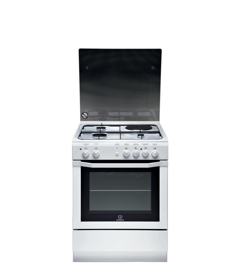 Μεικτή ελεύθερη κουζίνα Indesit: 60 εκ. - I6M6CAG(W)/FR
