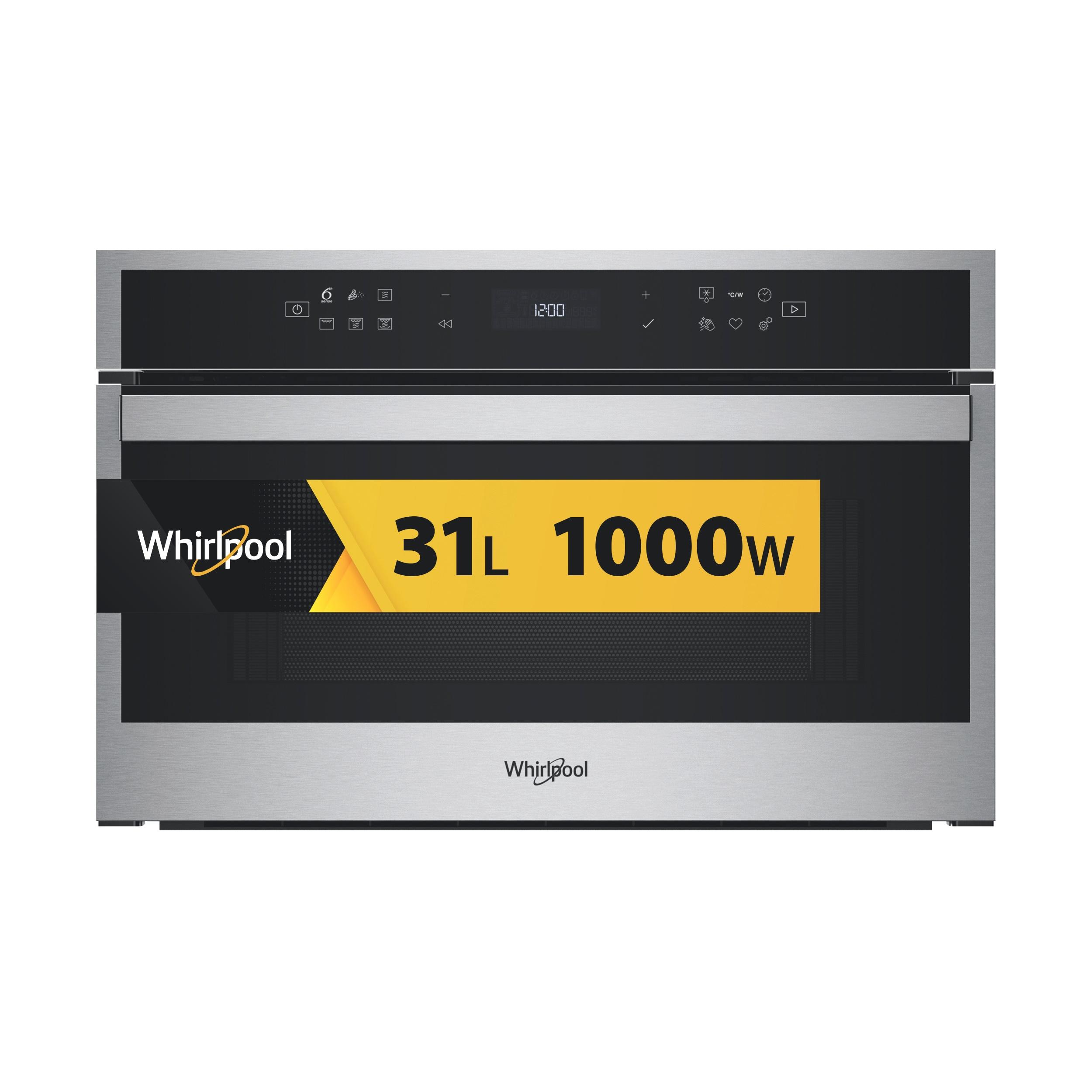 Whirlpool Мікрохвильова піч Вбудований (-а) WMD6O4TX Нержавіюча сталь Електронне 31 Мікрохвильова піч з функцією гриль 1000 Frontal