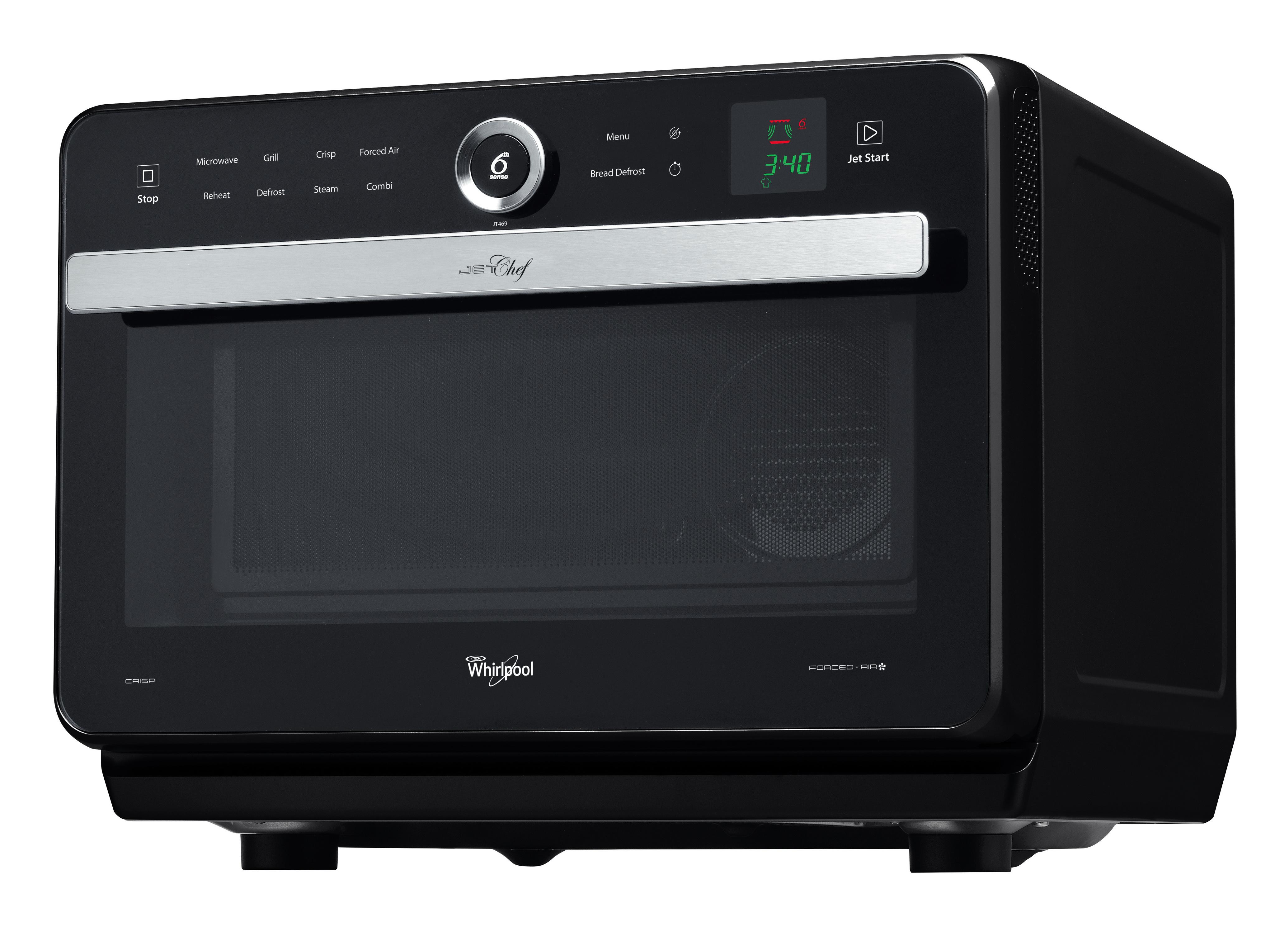 Whirlpool Four à micro-ondes Pose-libre JT 469 BL Noir Électronique 33 Micro-ondes combiné 950 Frontal