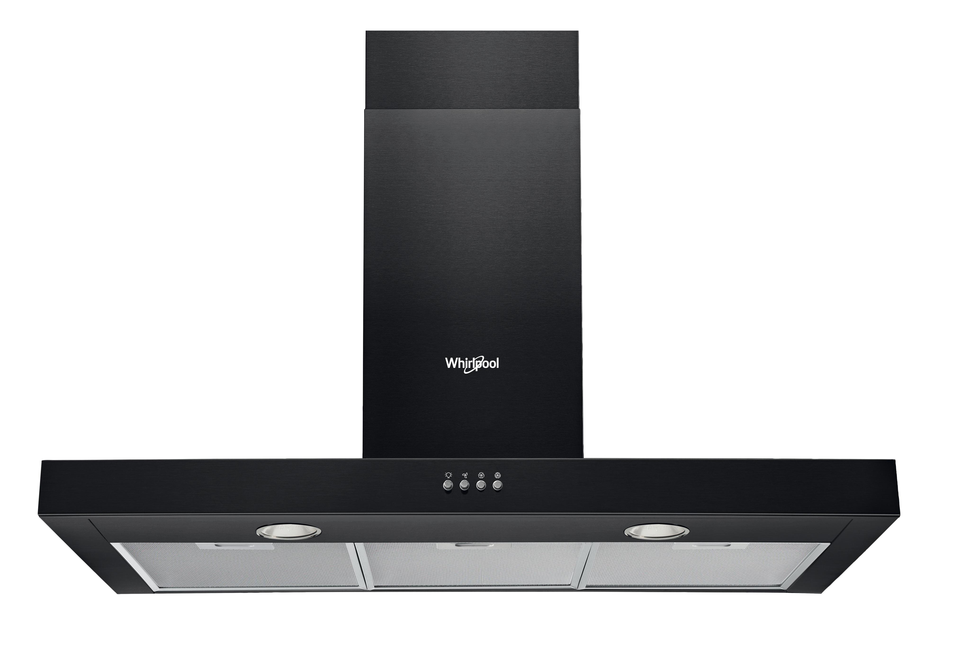 Whirlpool Hotte Encastrable WHBS 95 LM K Noir Mural Mécanique Frontal