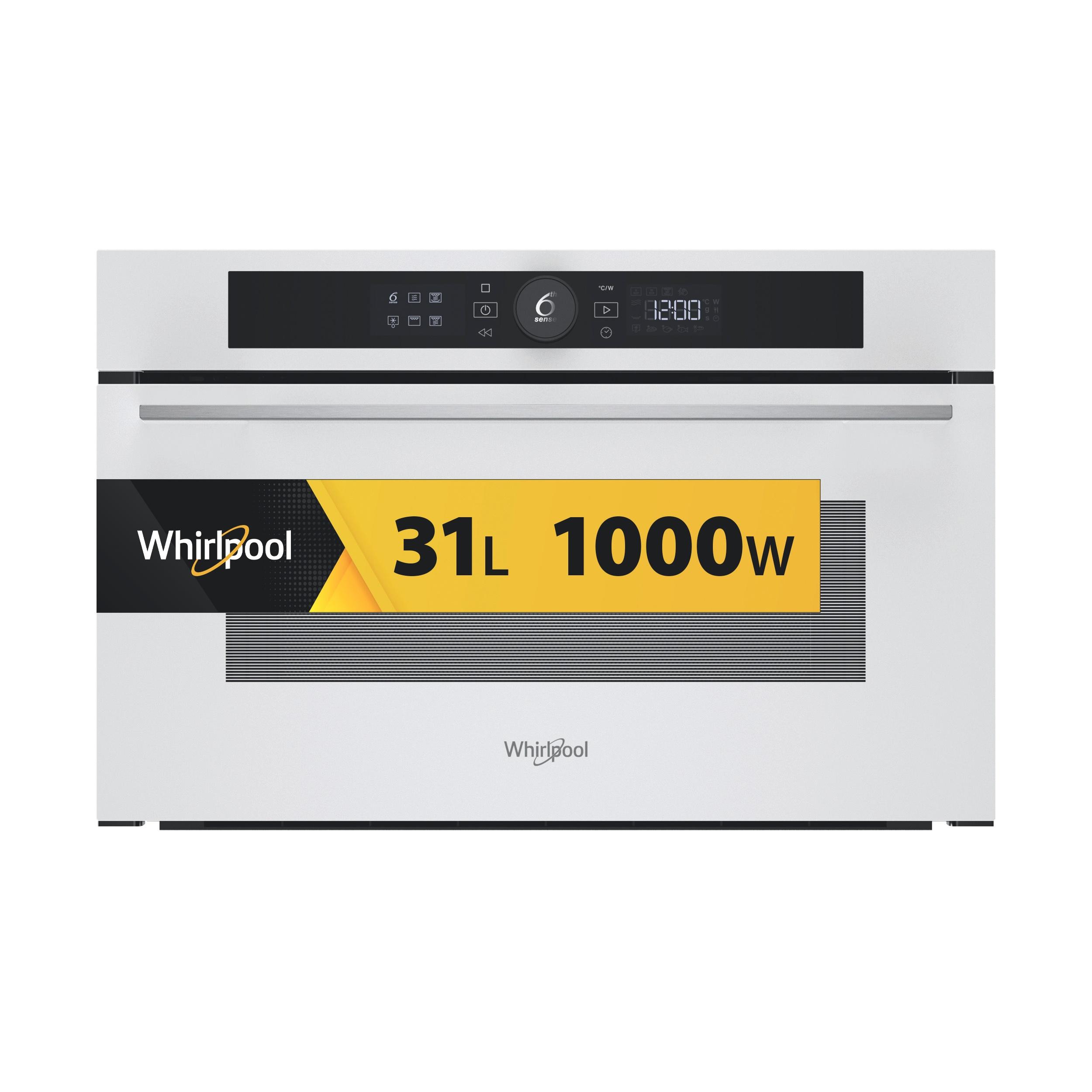 Whirlpool Mikrobangų krosnelė Įmontuojama WMD54MW Balta Elektroninis 31 Mikrobangos + Grilius 1000 Frontal