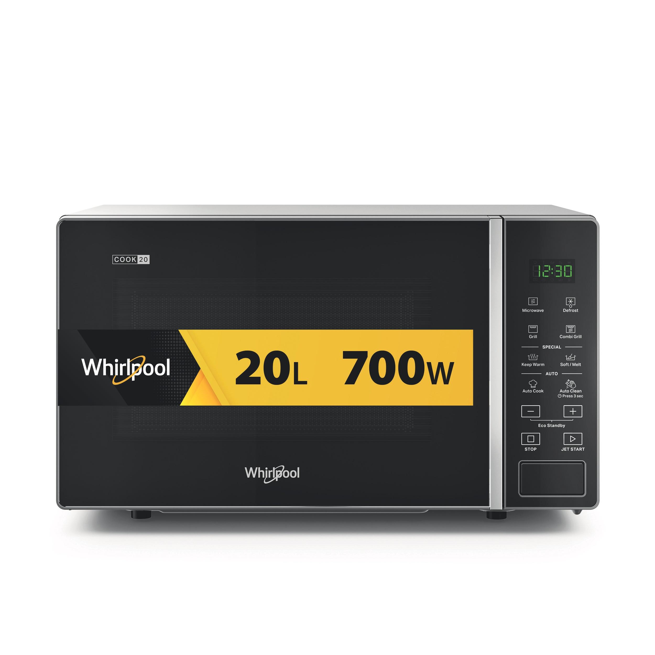 Whirlpool Microondas Libre instalación MWP 203 SB Negro plata Electrónico 20 MW + Función Grill 700 Hero image
