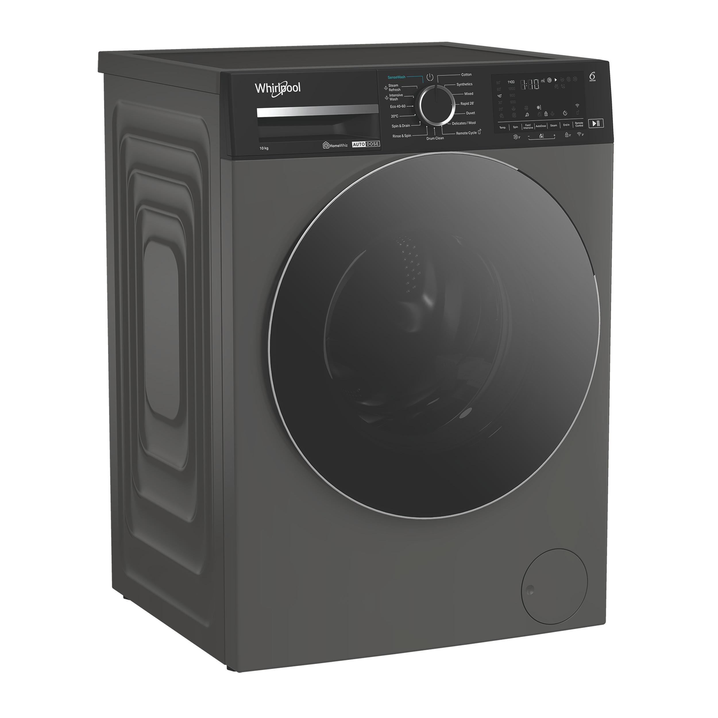 Whirlpool Washing machine Free-standing W0M 011G ADS IRE Manhattan Grey Front loader A Perspective