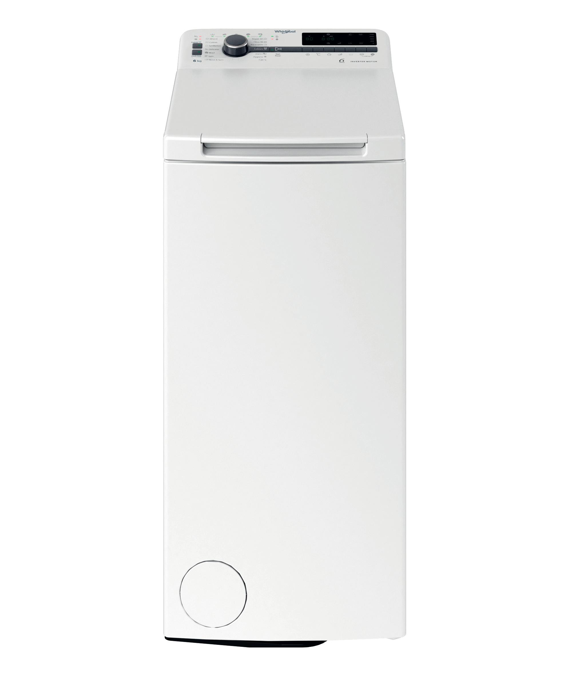 Whirlpool Pesumasin Vabaltseisev TDLRB 6261BS EU/N Valge Pealtlaetav A Frontal