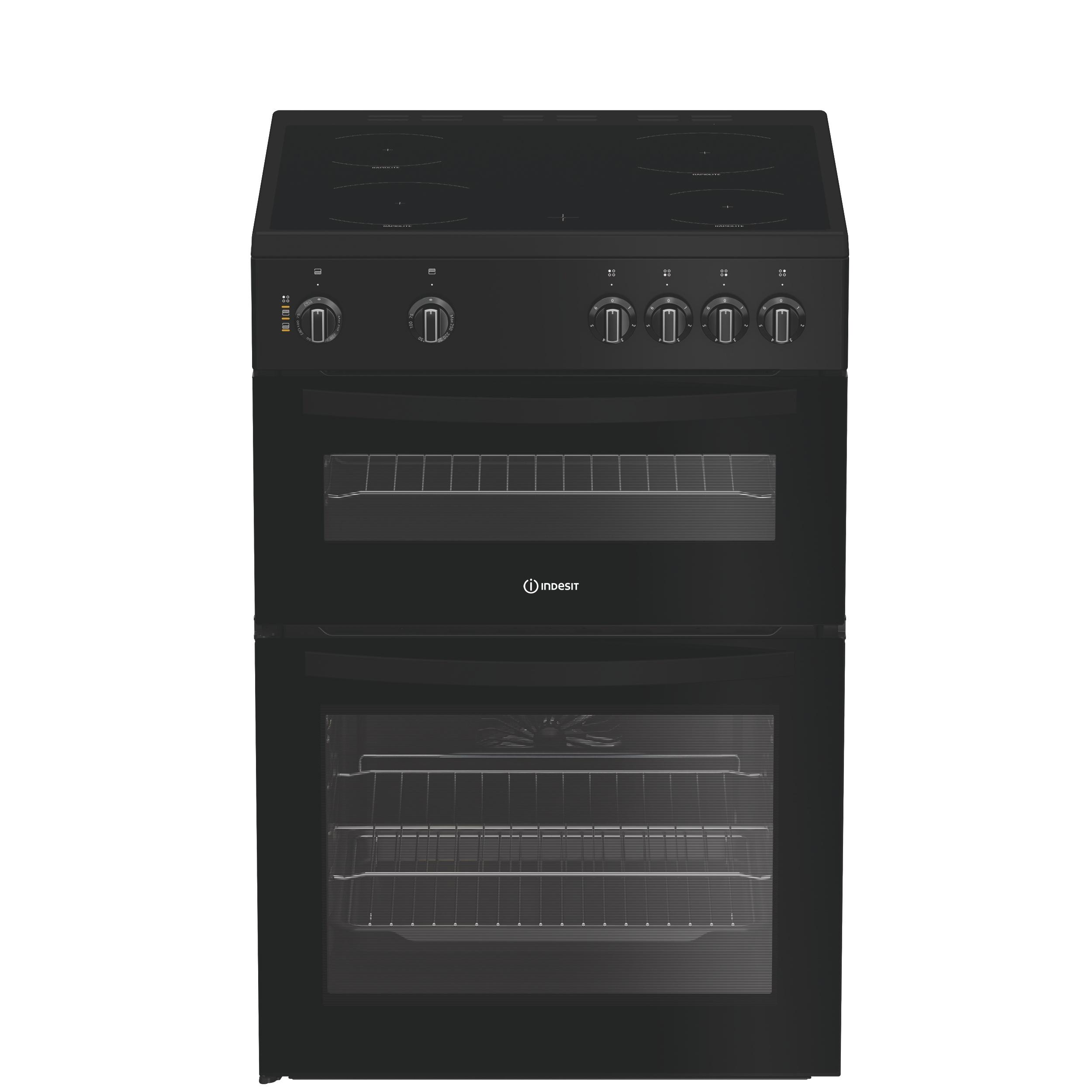 Indesit Double Cooker IDE6VMB Black A Frontal