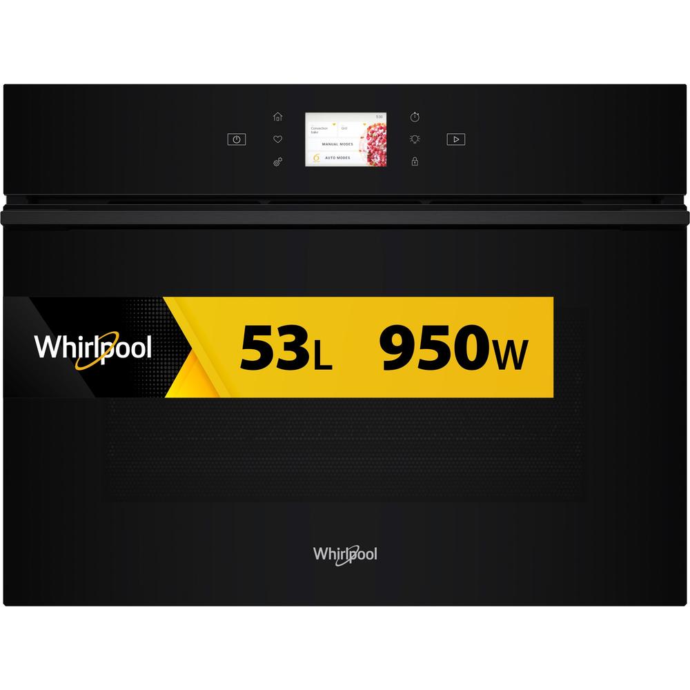 Whirlpool Mikrolaineahi Integreeritav WCW9O7PHTSB Must Elektrooniline 53 Mikrolained-kombi 950 Frontal