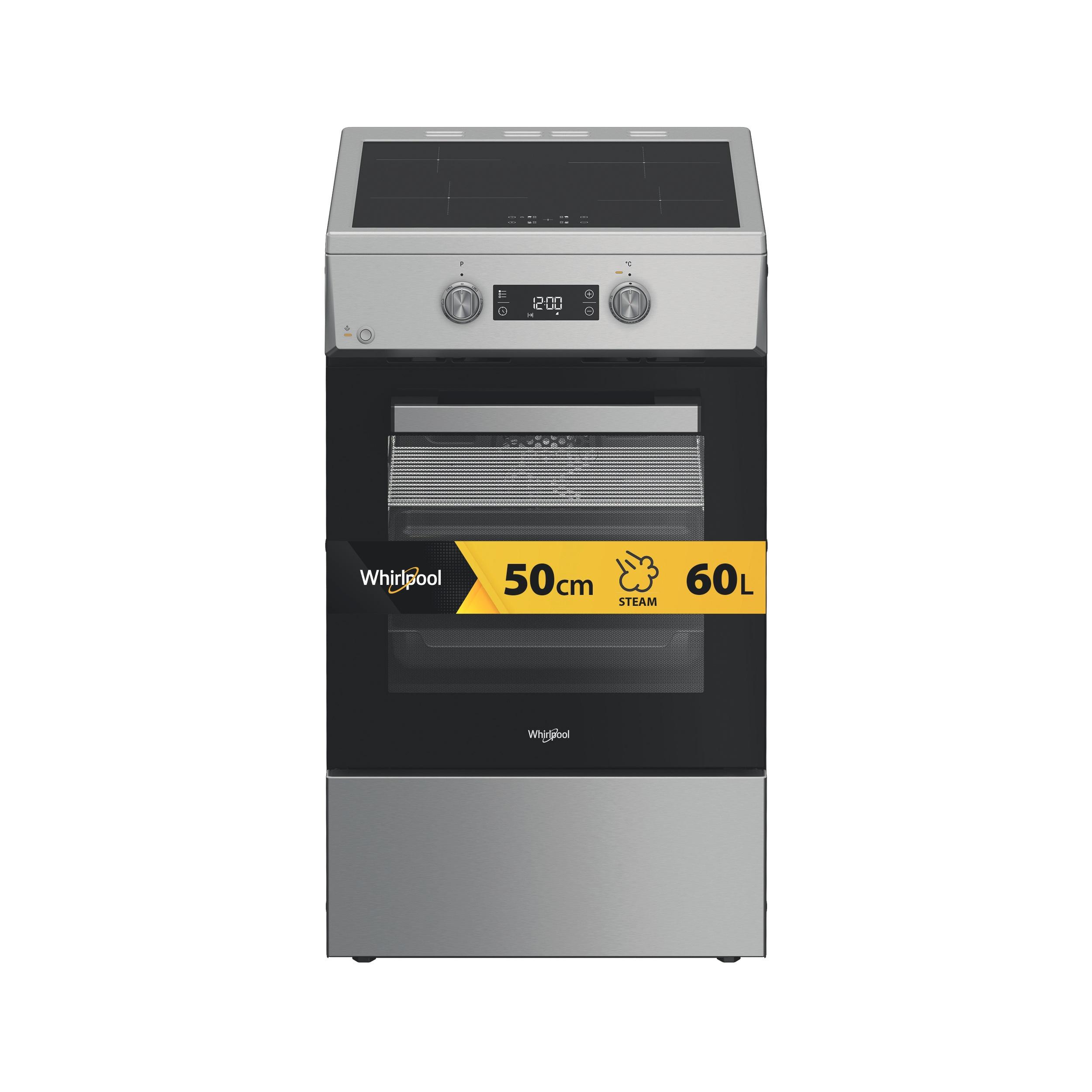 Whirlpool Viryklė W5I8LCSX Nerūdijančio plieno Elektrinė Frontal