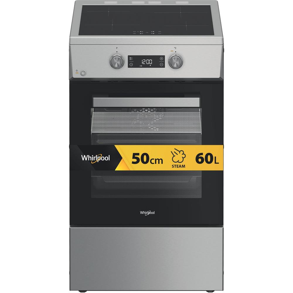 Whirlpool Viryklė W5I8LCSX Nerūdijančio plieno Elektrinė Frontal