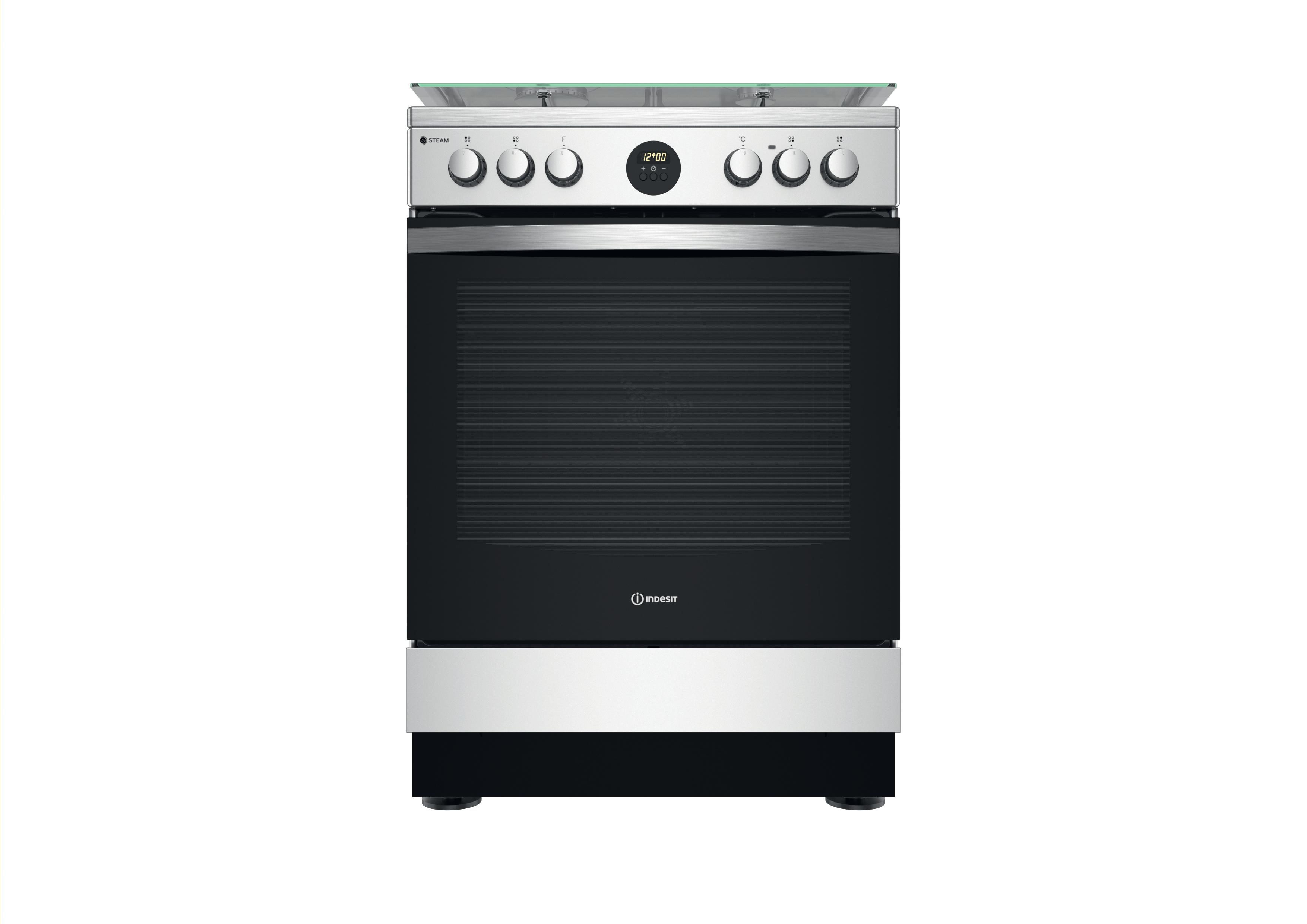Indesit Plīts IS67G8CHX/E/1 Inox Gāzes Frontal