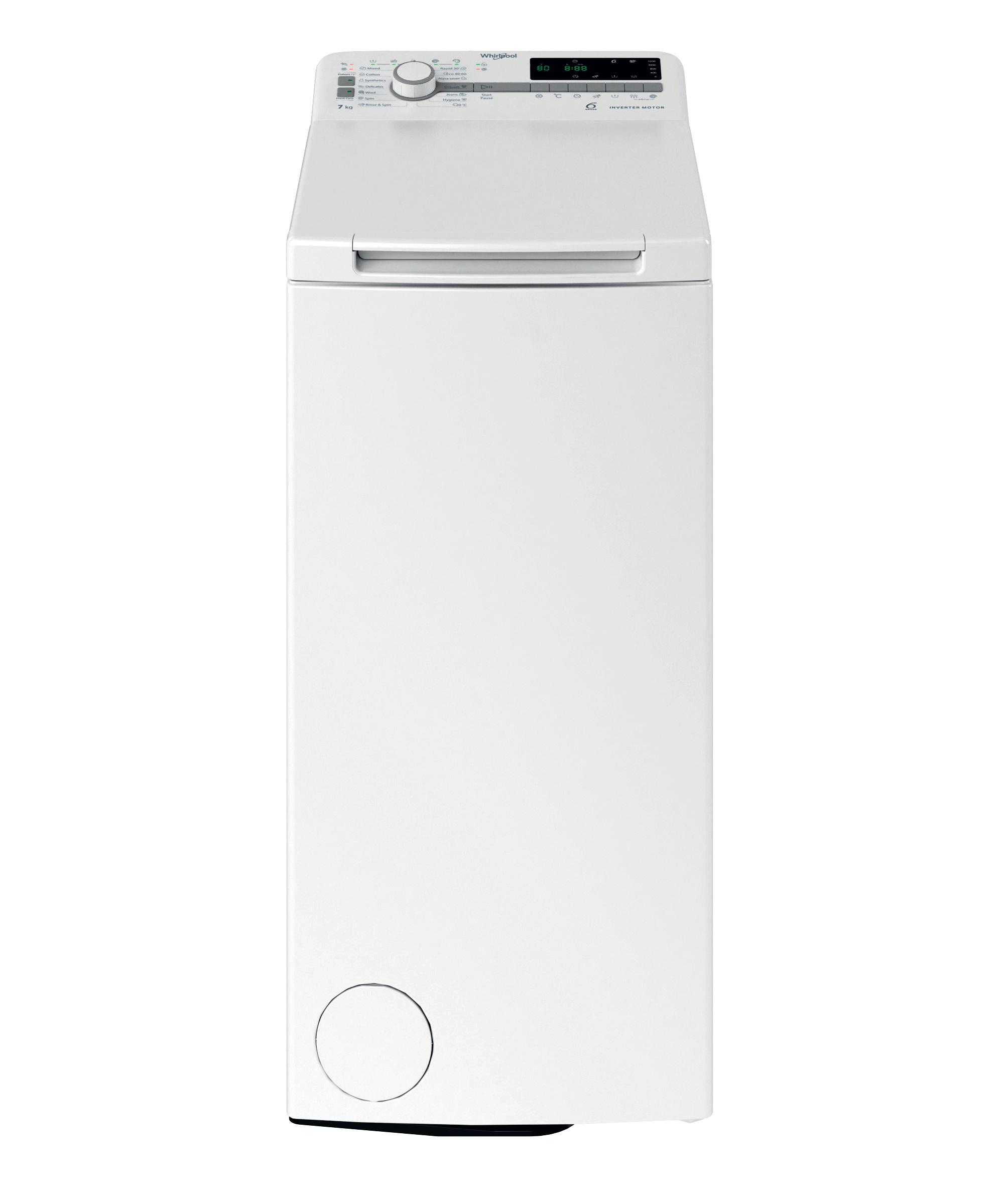 Whirlpool Práčka Voľne stojace TDLR 7252BS EU Biela Zhora plnená B Frontal