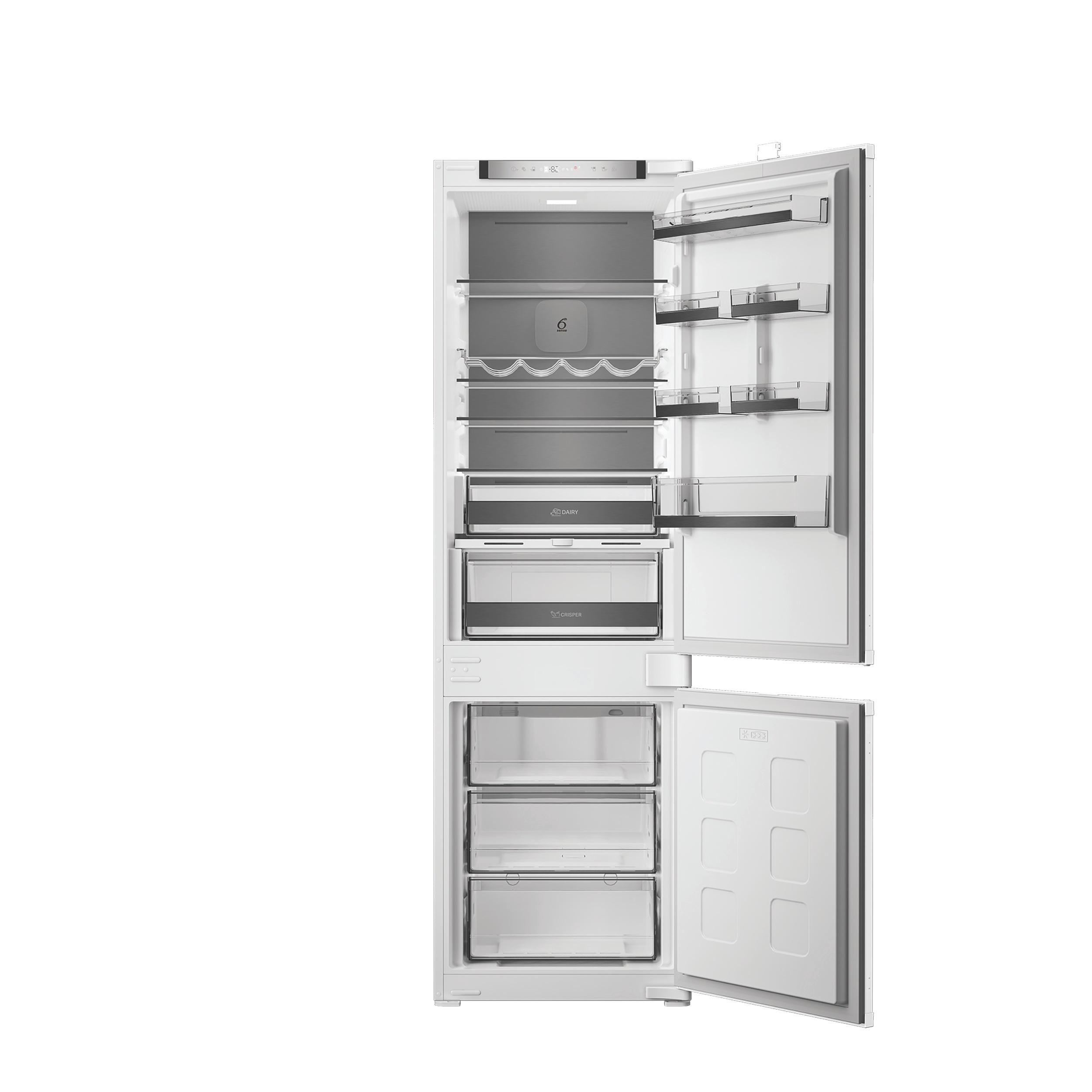Whirlpool Racitor-congelator combinat Încorporabil WHK2 5293 B5E1 Zinc Metal 2 doors Frontal open