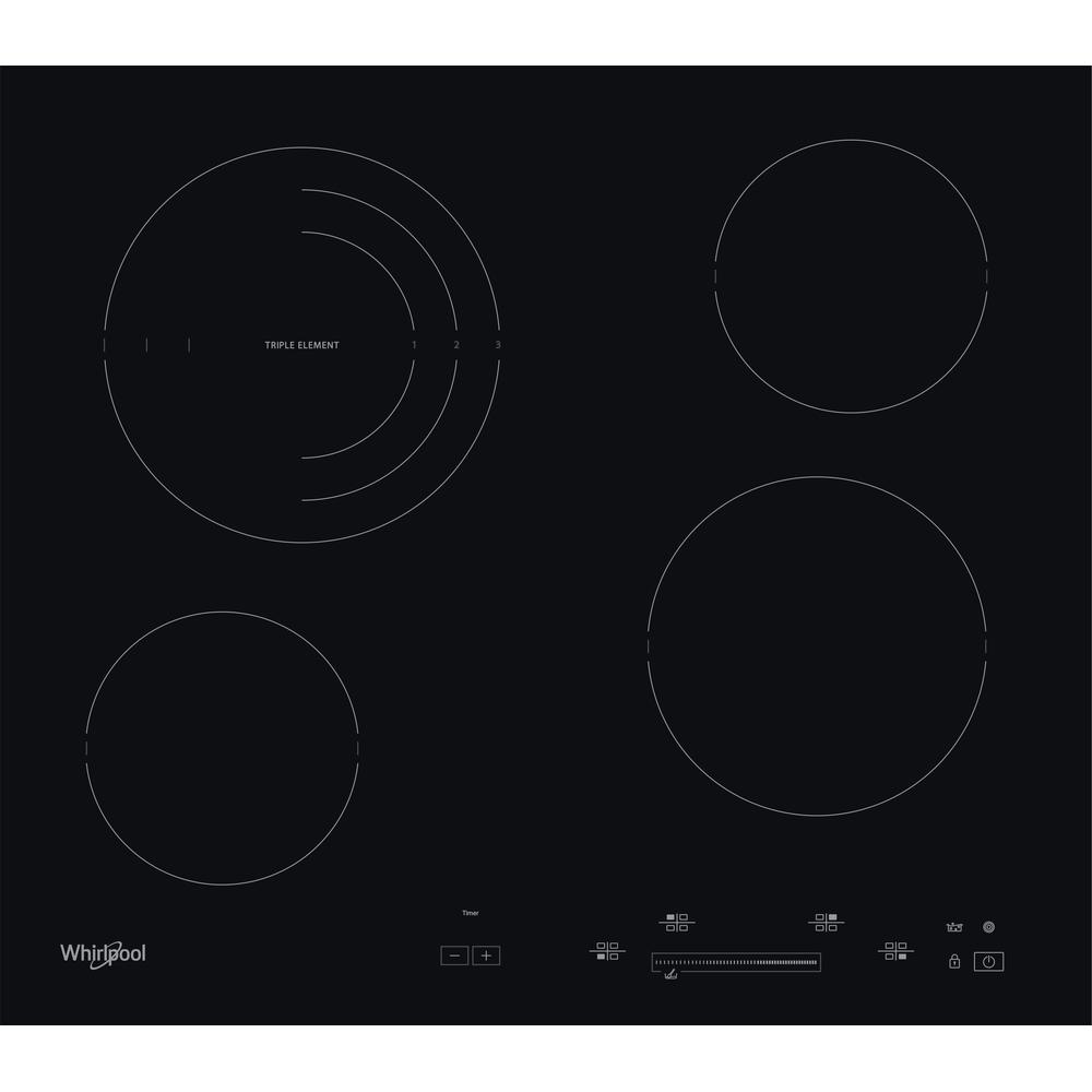 Whirlpool Ploča AKT 8900 BA Crna Radiant vitroceramic Frontal
