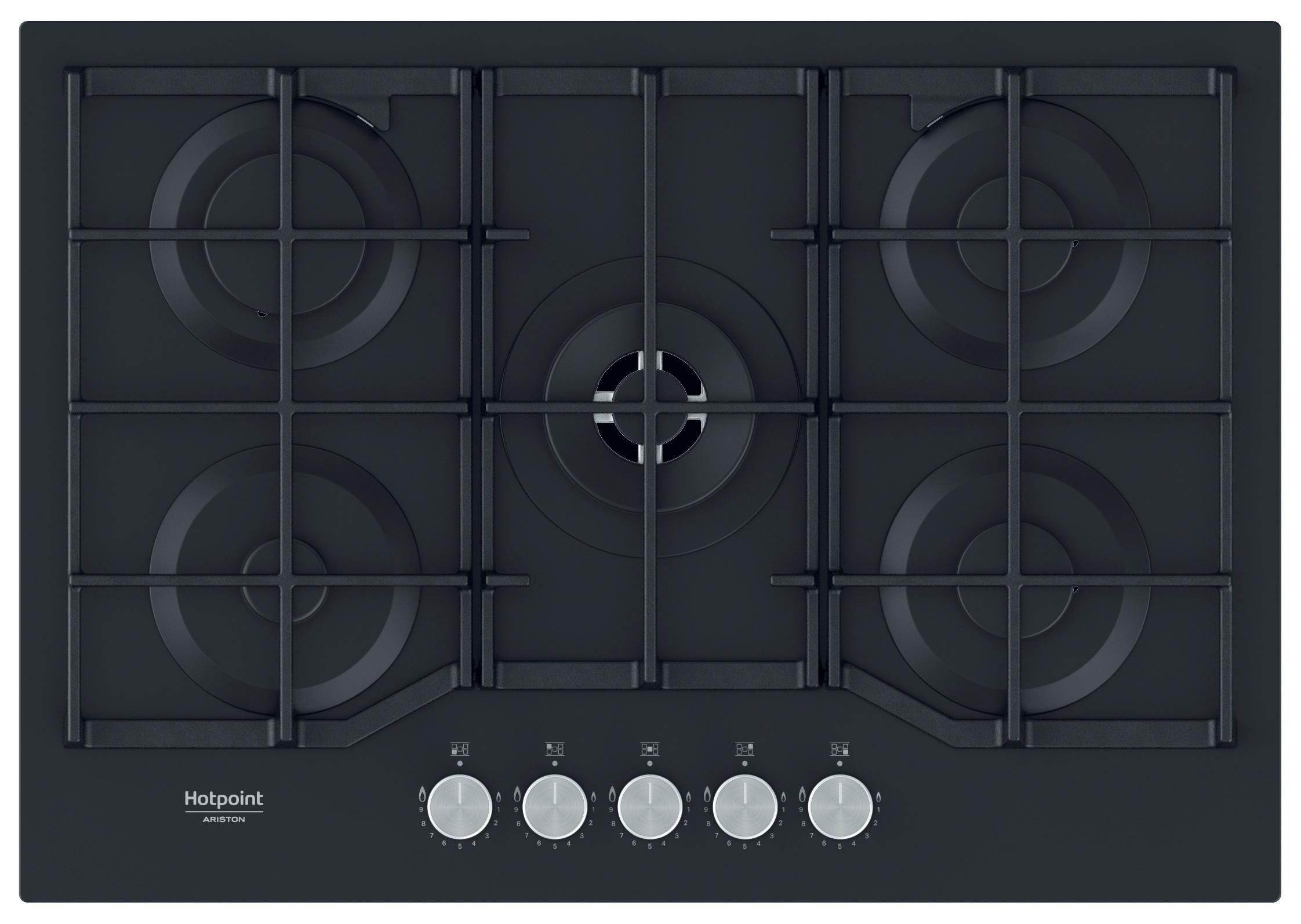 Hotpoint_Ariston Placa HAGS 72F/BK Preto Gás Frontal