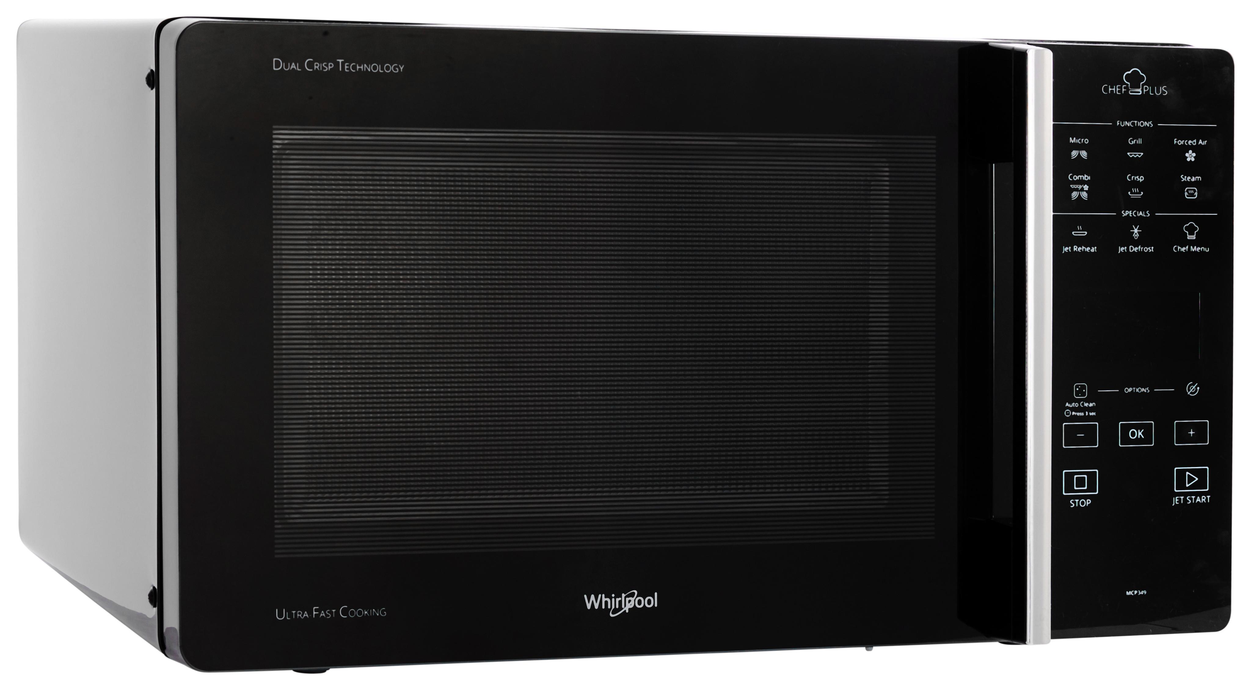 Whirlpool Mikrovlnná rúra Voľne stojace MCP 349 BL Čierna Elektronické 25 Mikrovlny kombi 800 Perspective