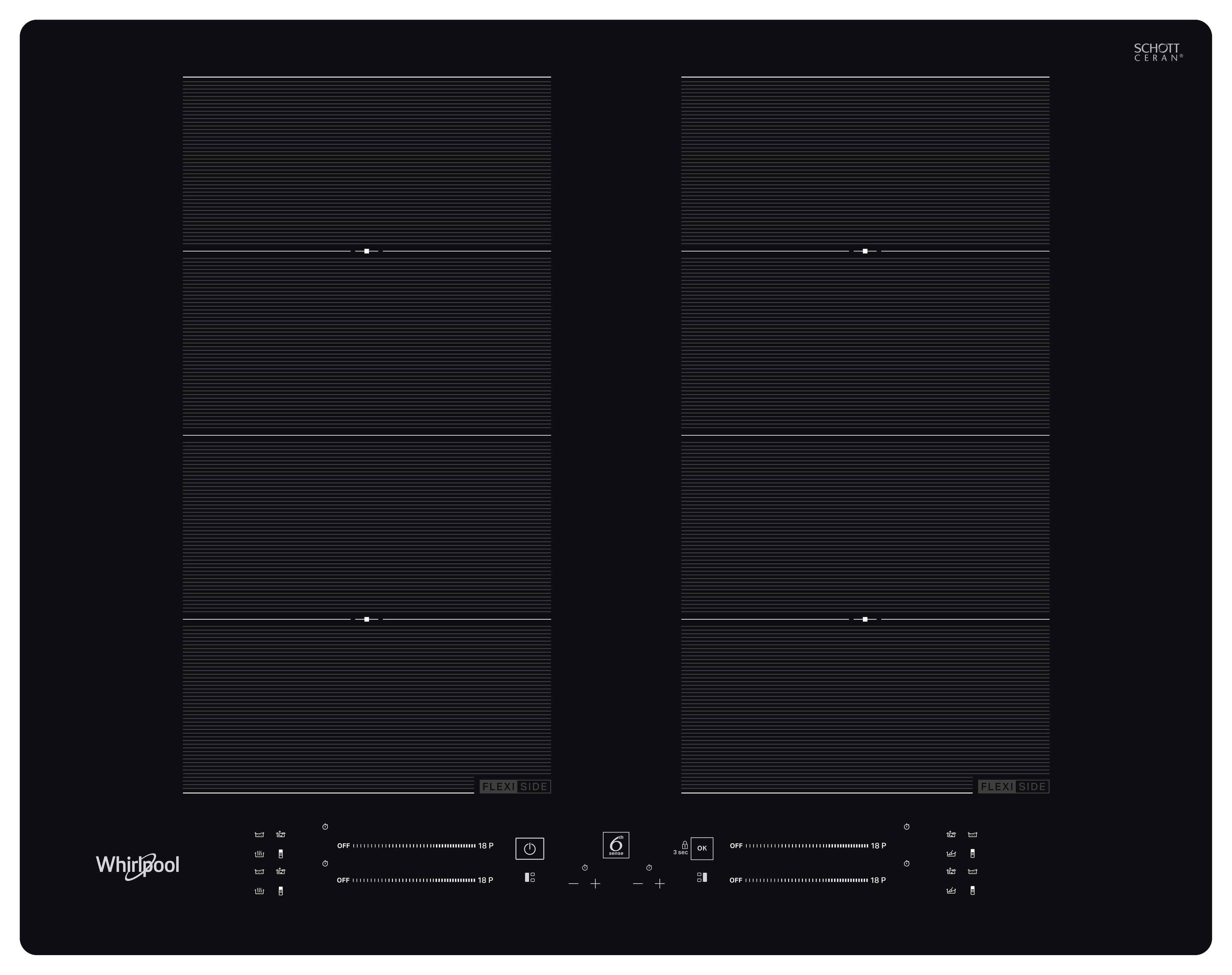 Whirlpool Varná doska WF S8865 NE Čierna Induction vitroceramic Frontal