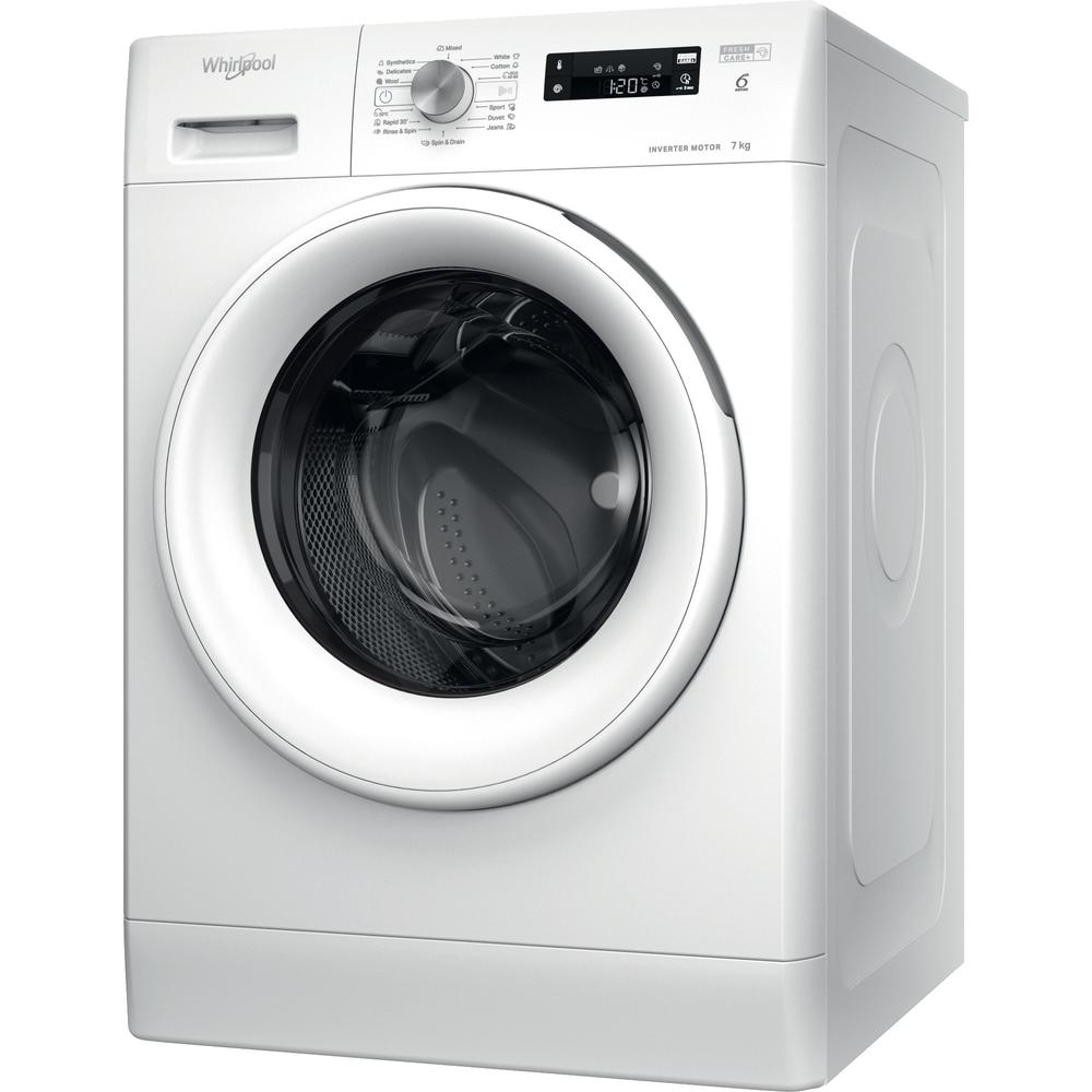 Whirlpool Washing machine Samostojni FFS 7458 W EE Bela Front loader B Perspective