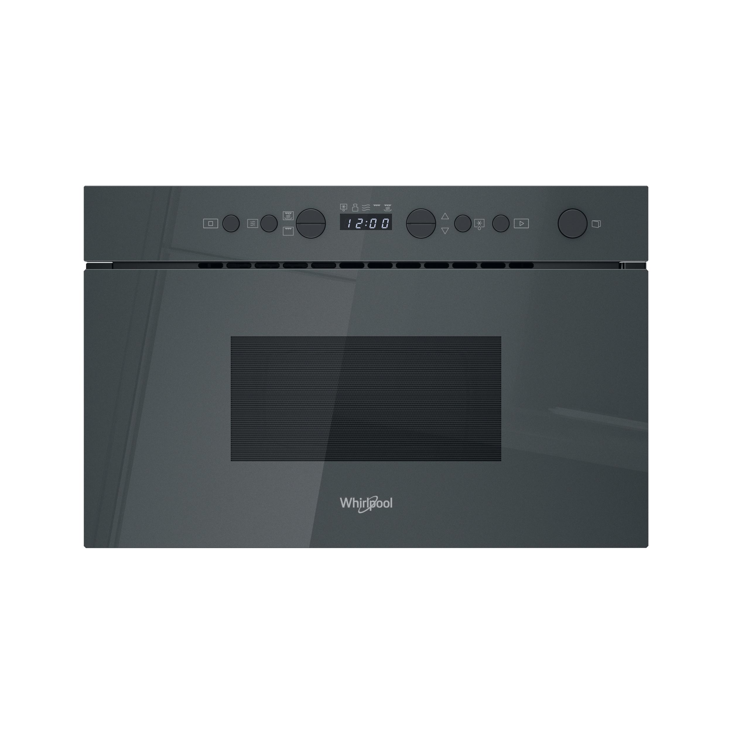 Whirlpool Mikrovlnná trouba Vestavné WMN14BSG Stardust grey glossy Elektronické 22 Mikrovlny + Gril 750 Frontal