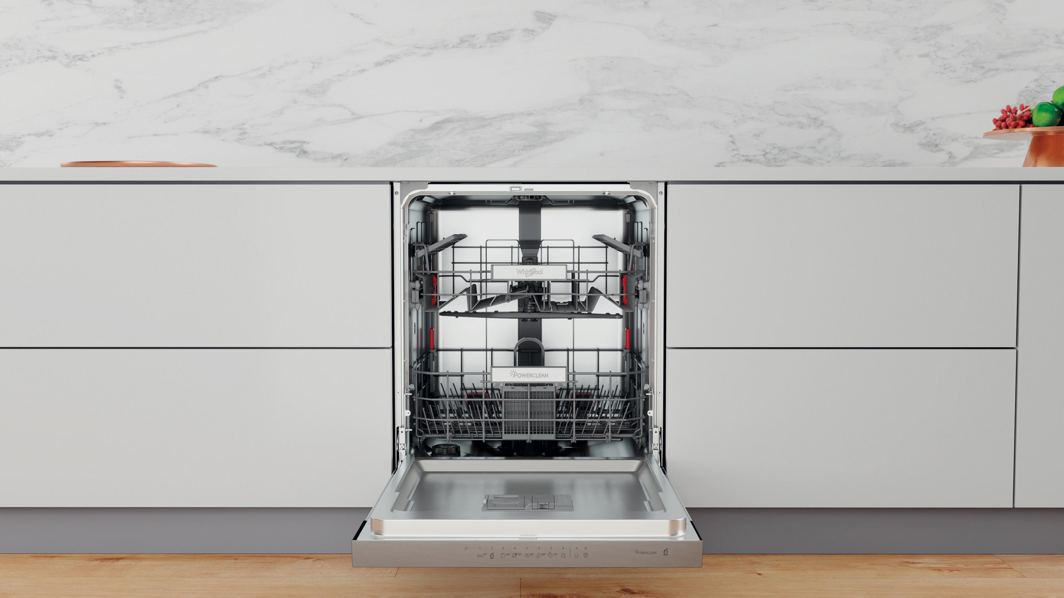 Whirlpool Trauku mazgājamā mašīna Iebūvējams WBO 3T341 P X Half-integrated C Lifestyle frontal open