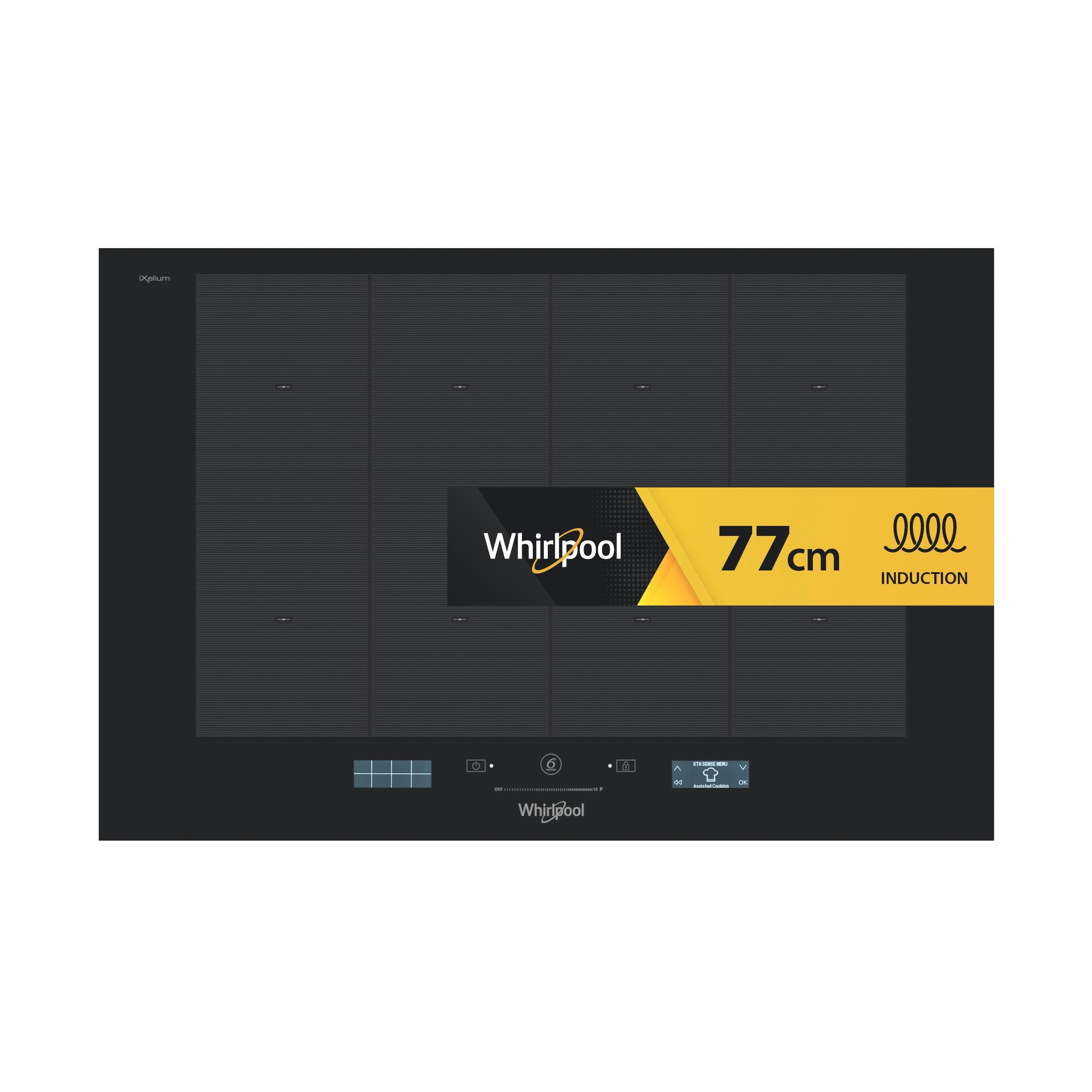 Whirlpool Koketopp SMP 778 C/NE/IXL Svart Induction vitroceramic Frontal