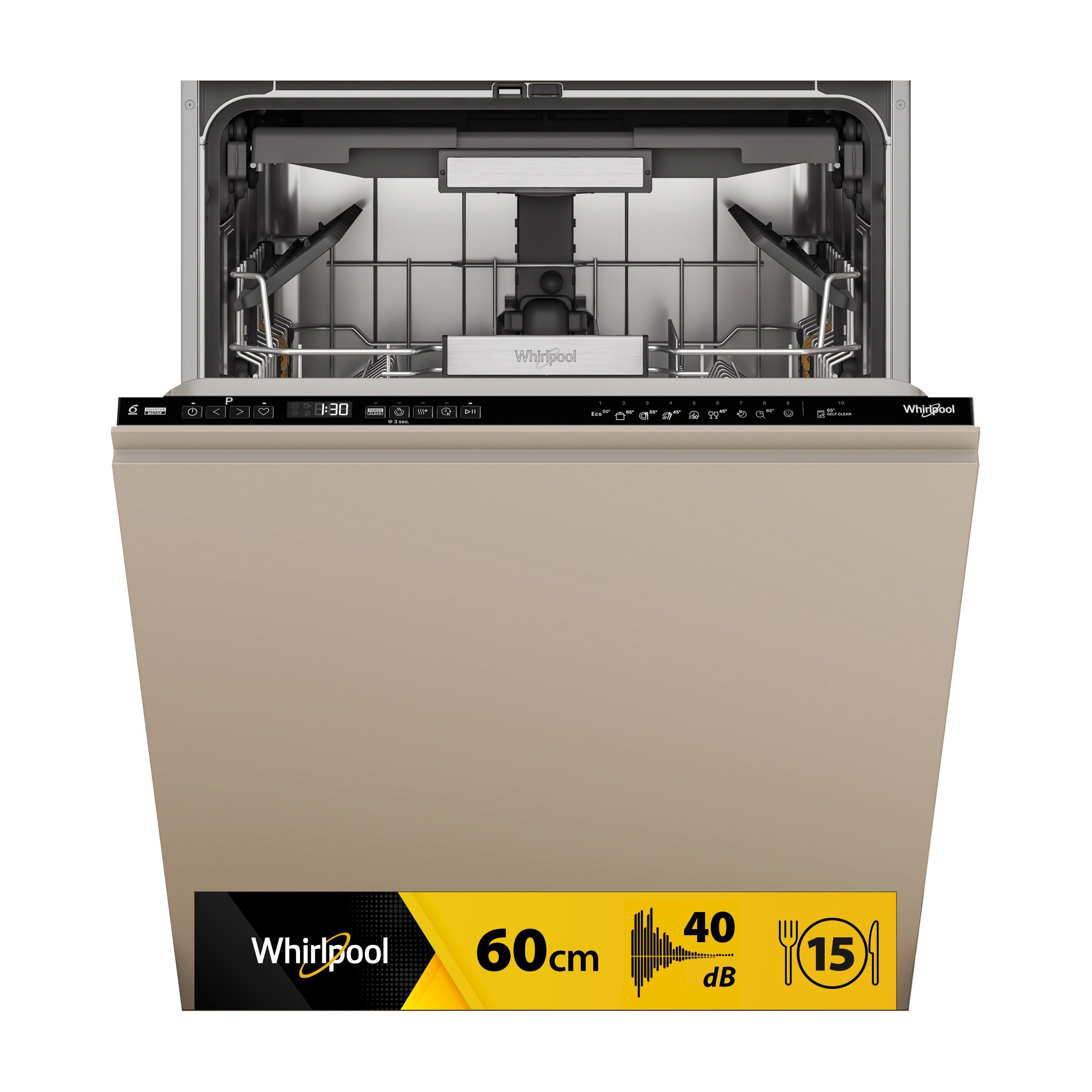 Whirlpool Lave-vaisselle Encastrable W7I HP40 LSC Tout intégrable C Frontal