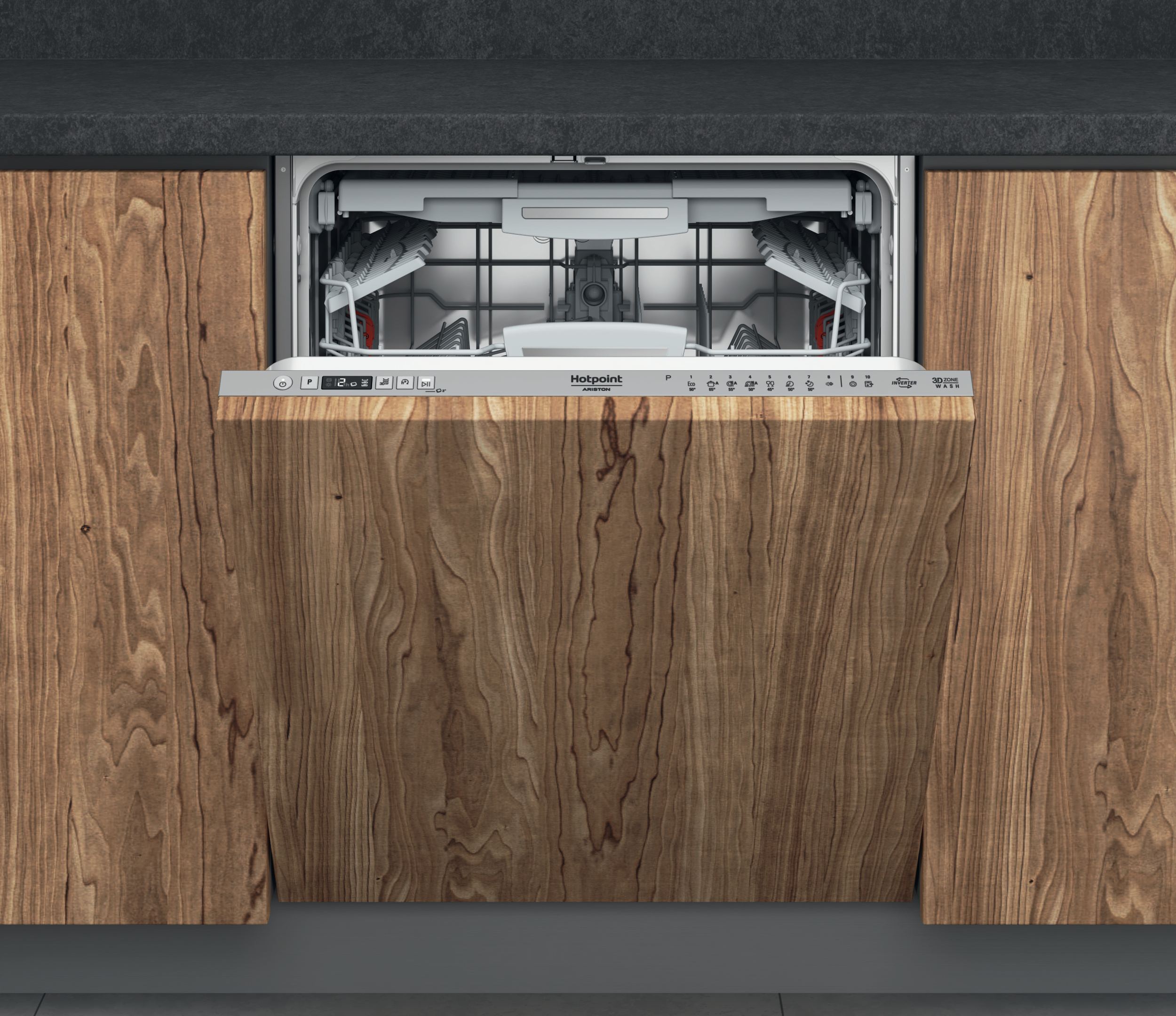 Hotpoint_Ariston Zmywarka Zabudowa HIC 3O33 WLEG W pełni zintegrowany D Frontal