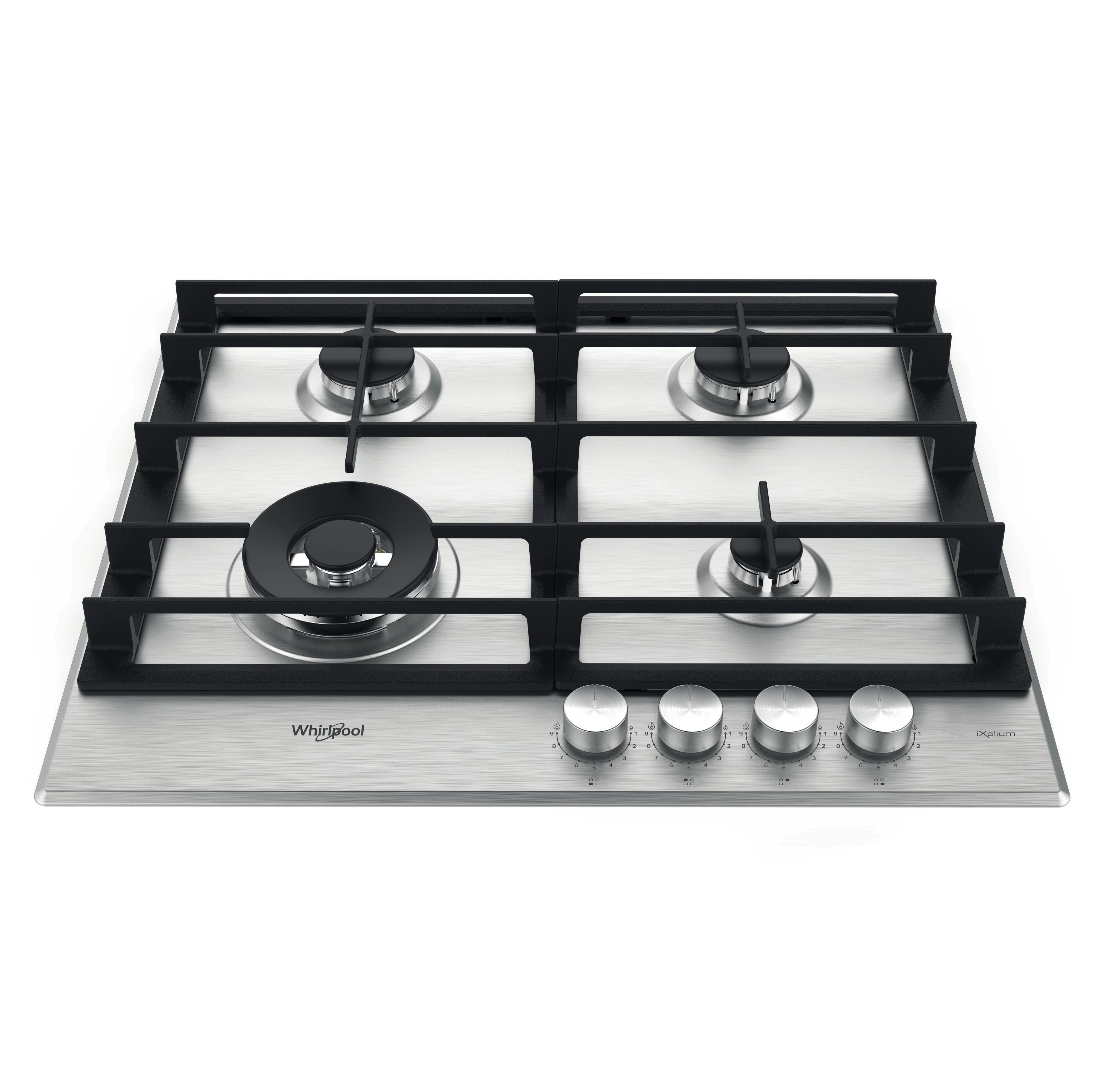 Whirlpool Варильна поверхня GMWL 628/IXL EE Inox Ixelium Газова Frontal top down